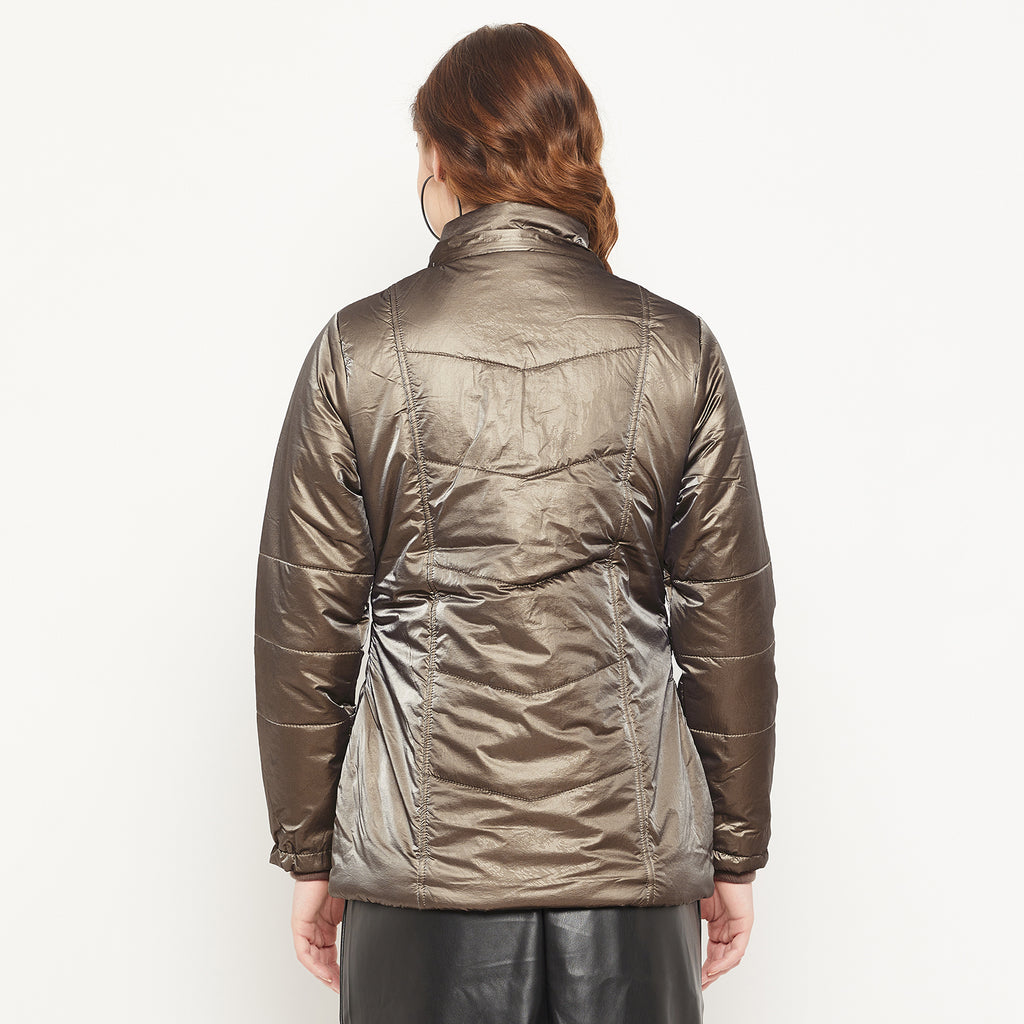 Duke Urban Women Full Sleeve Embossed Quilted Jacket (SDZ6698)