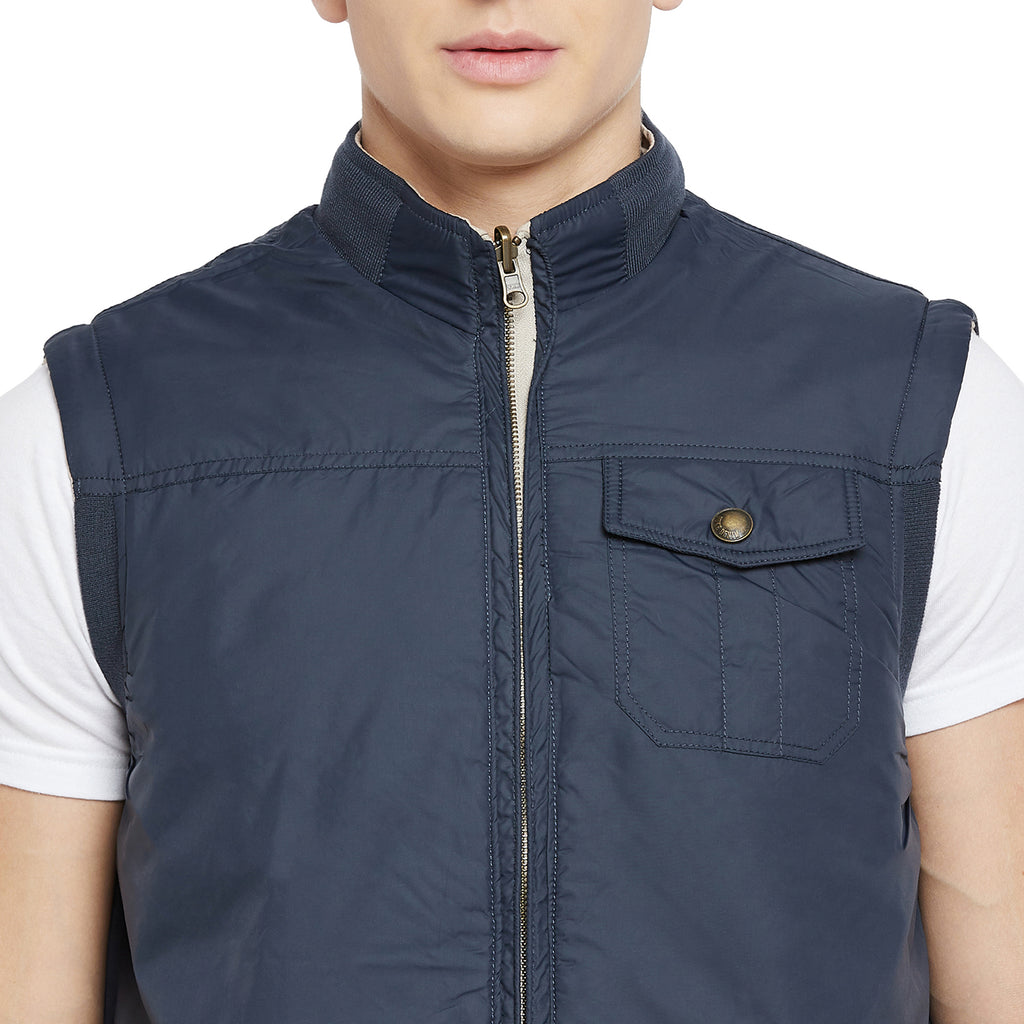 Duke Urban Men Sleeveless Reversible Jacket (SDZ912)
