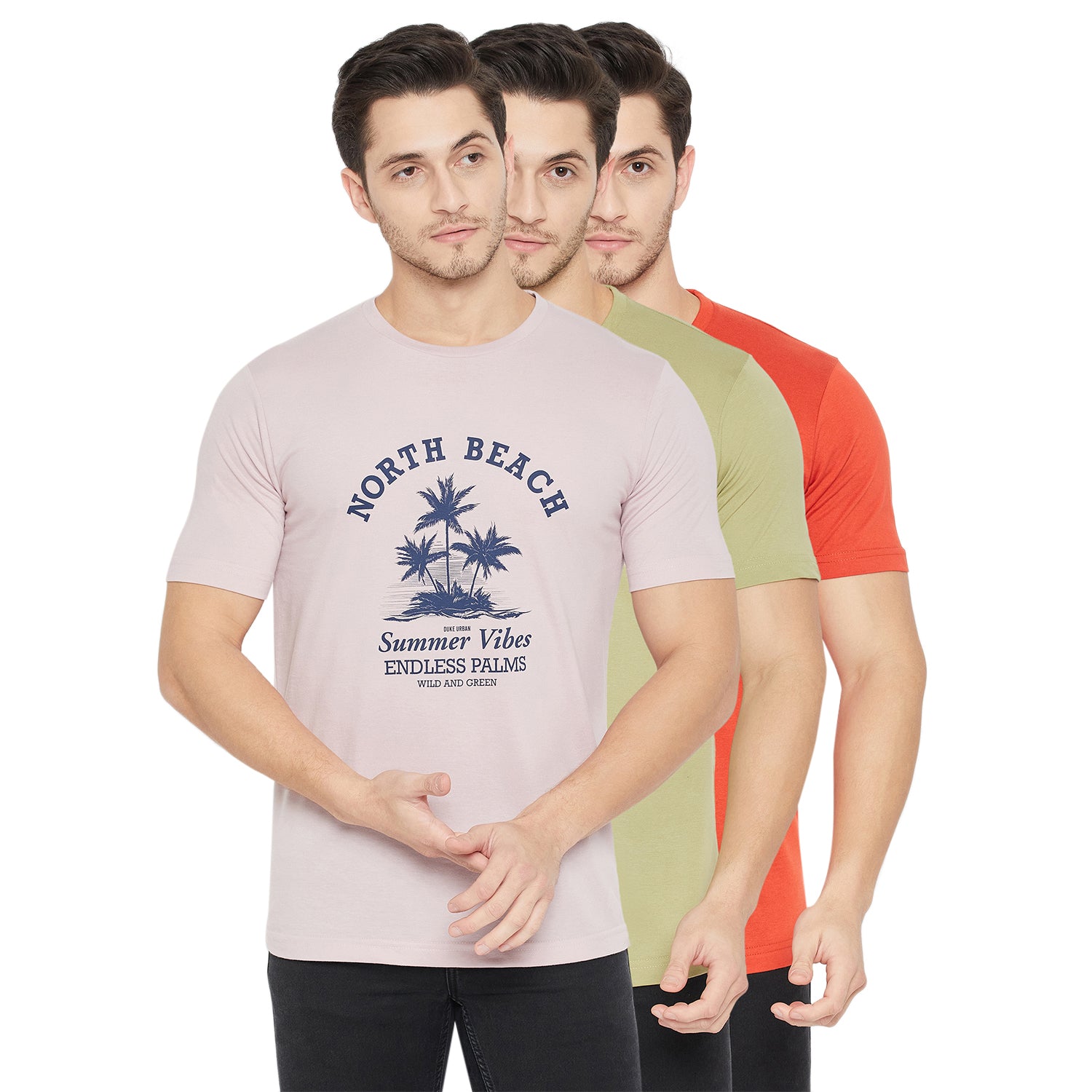 Duke Urban Men Half Sleeve Cotton T-shirt (Pack of 3) (SDVP40)