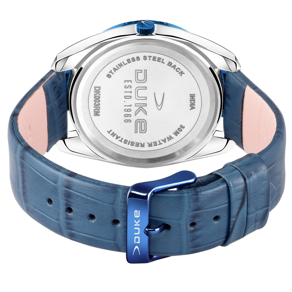 Duke Quartz Movement Analog Blue Dial Watch for Men (DK003RM01S)
