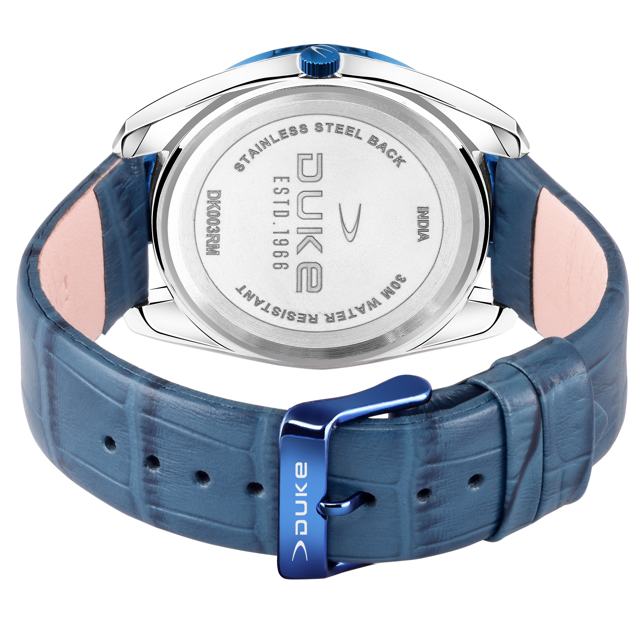 Duke Quartz Movement Analog Blue Dial Watch for Men (DK003RM01S)