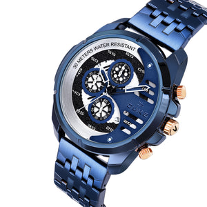 Duke Chronograph Men’s Watch with Stylish Stainless-Steel (Blue Dial - DK4010CRM02C)