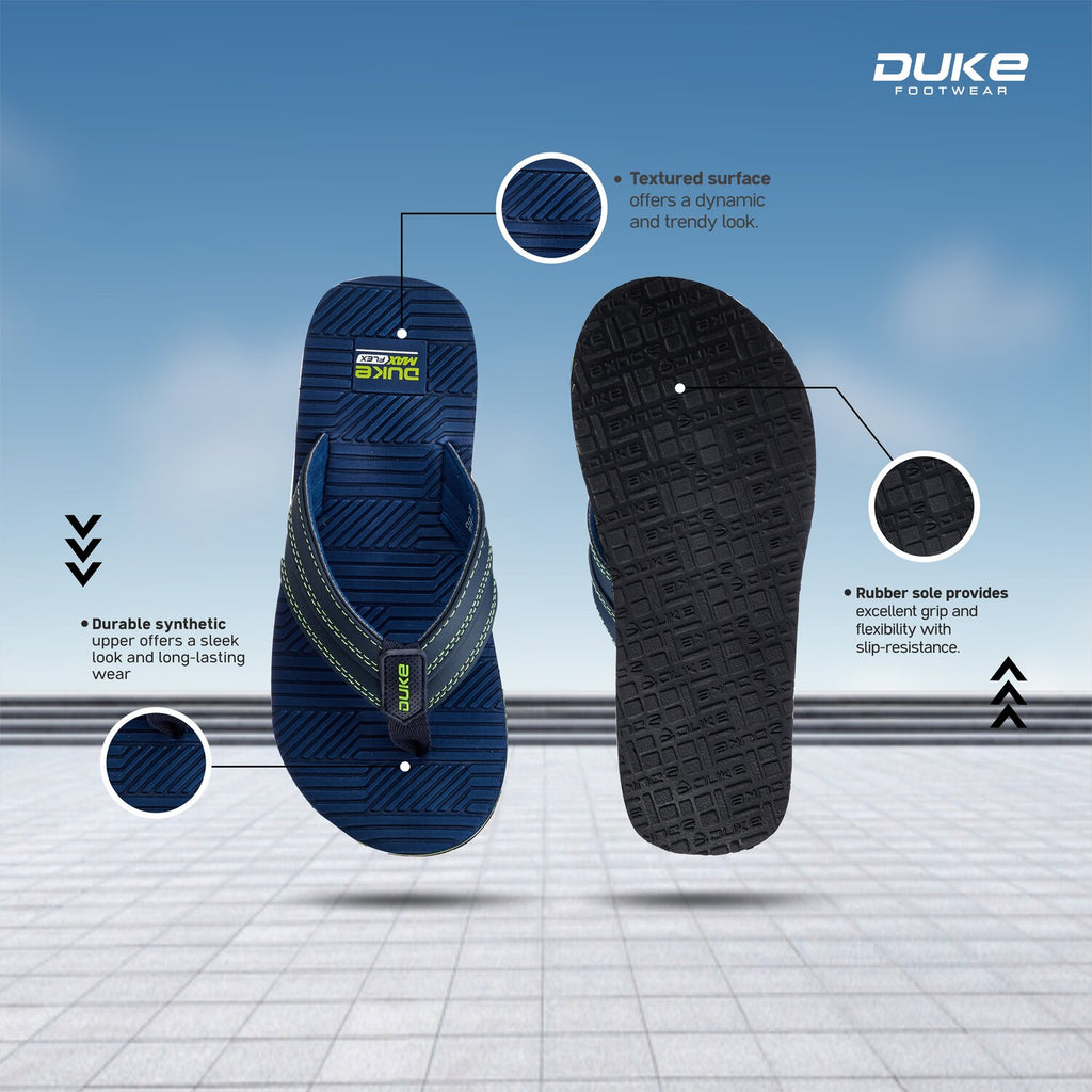 Duke Mens Textured Flip-Flops (FWC6213)
