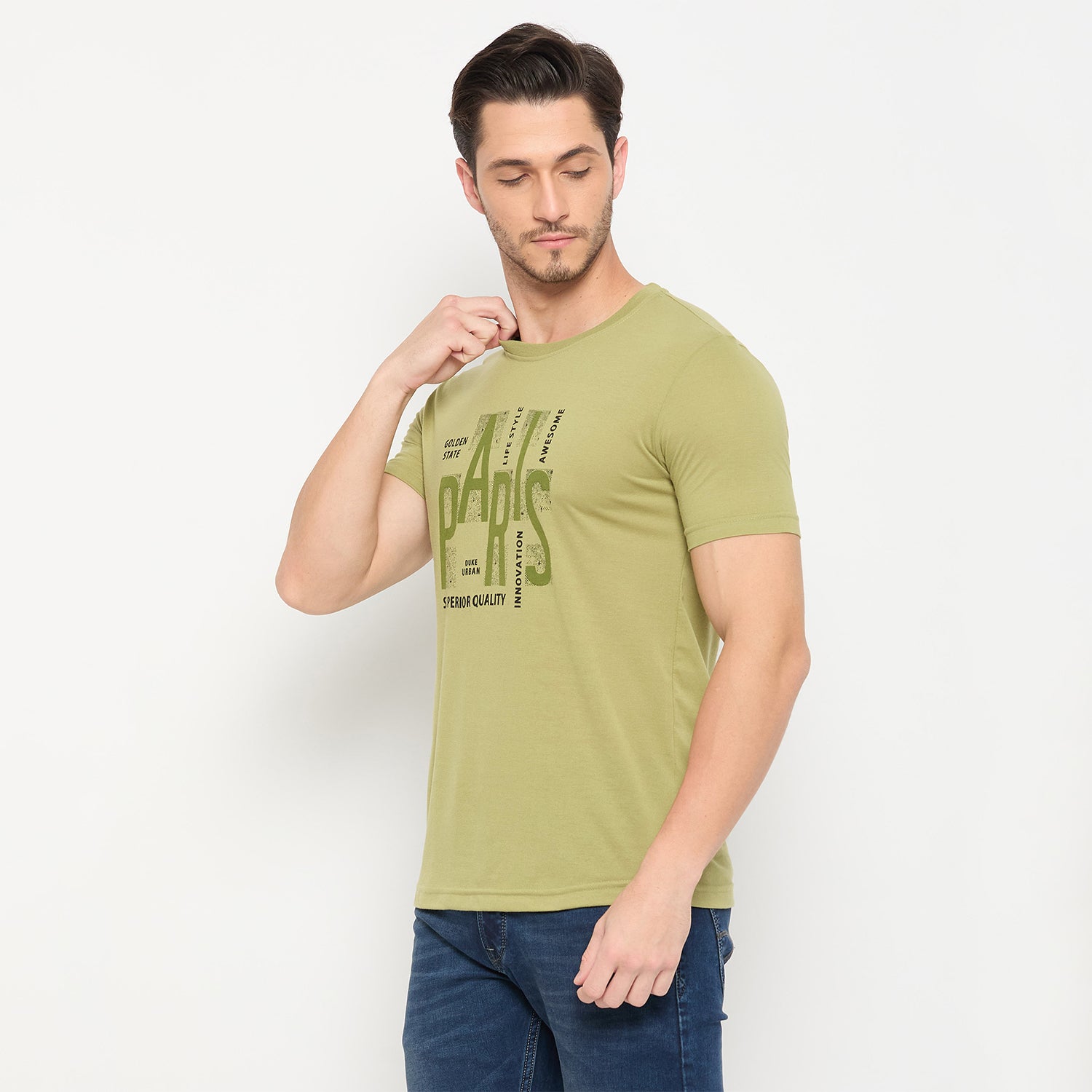 Duke Urban Men Half Sleeve Cotton Pack of 3 T-shirts  (ONSDVP42)