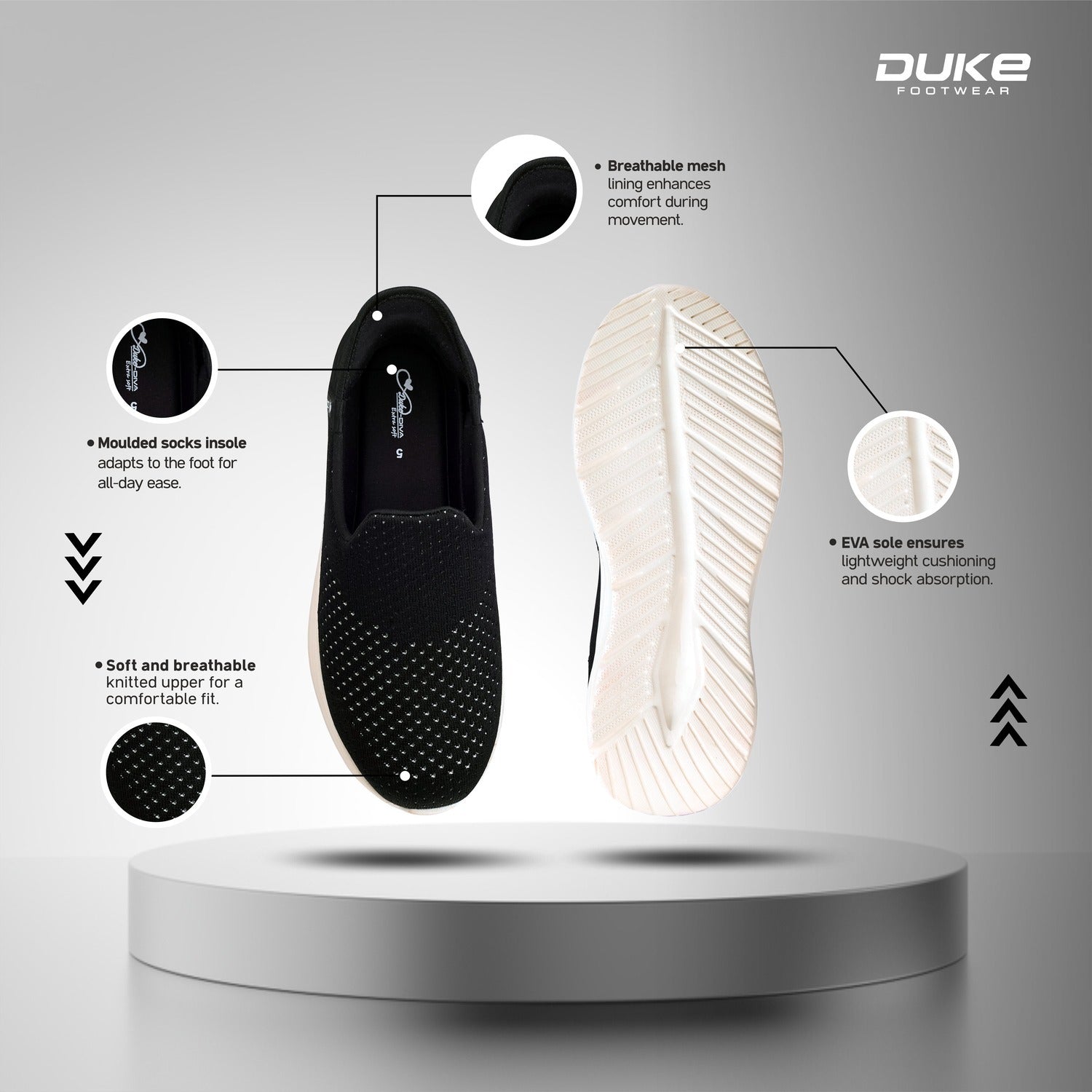 Duke Urban Women's Pulseair Sports Shoes (XFOL1575)