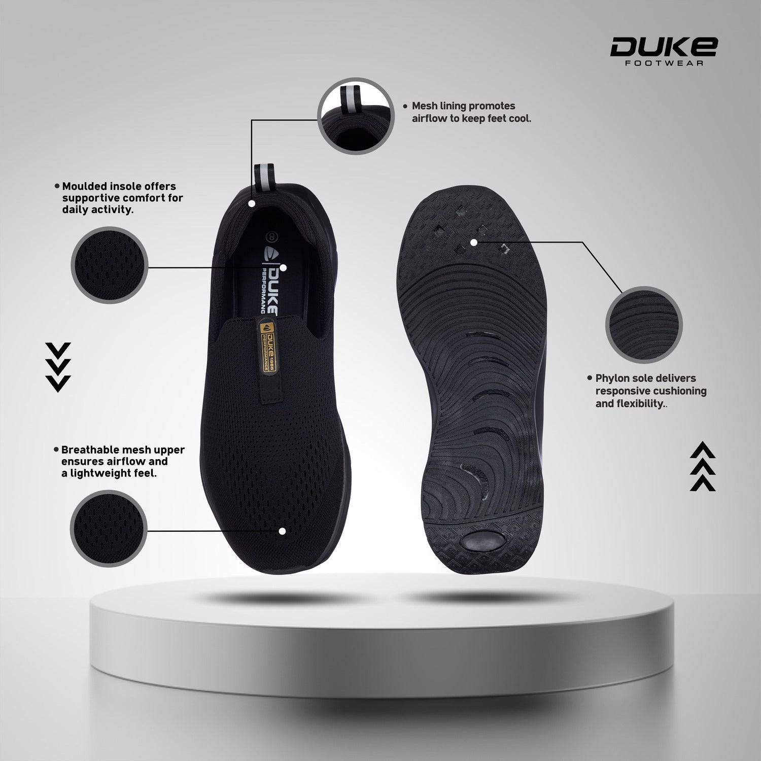 Duke Mens Gliderush Sports Shoes (FWOL2151)