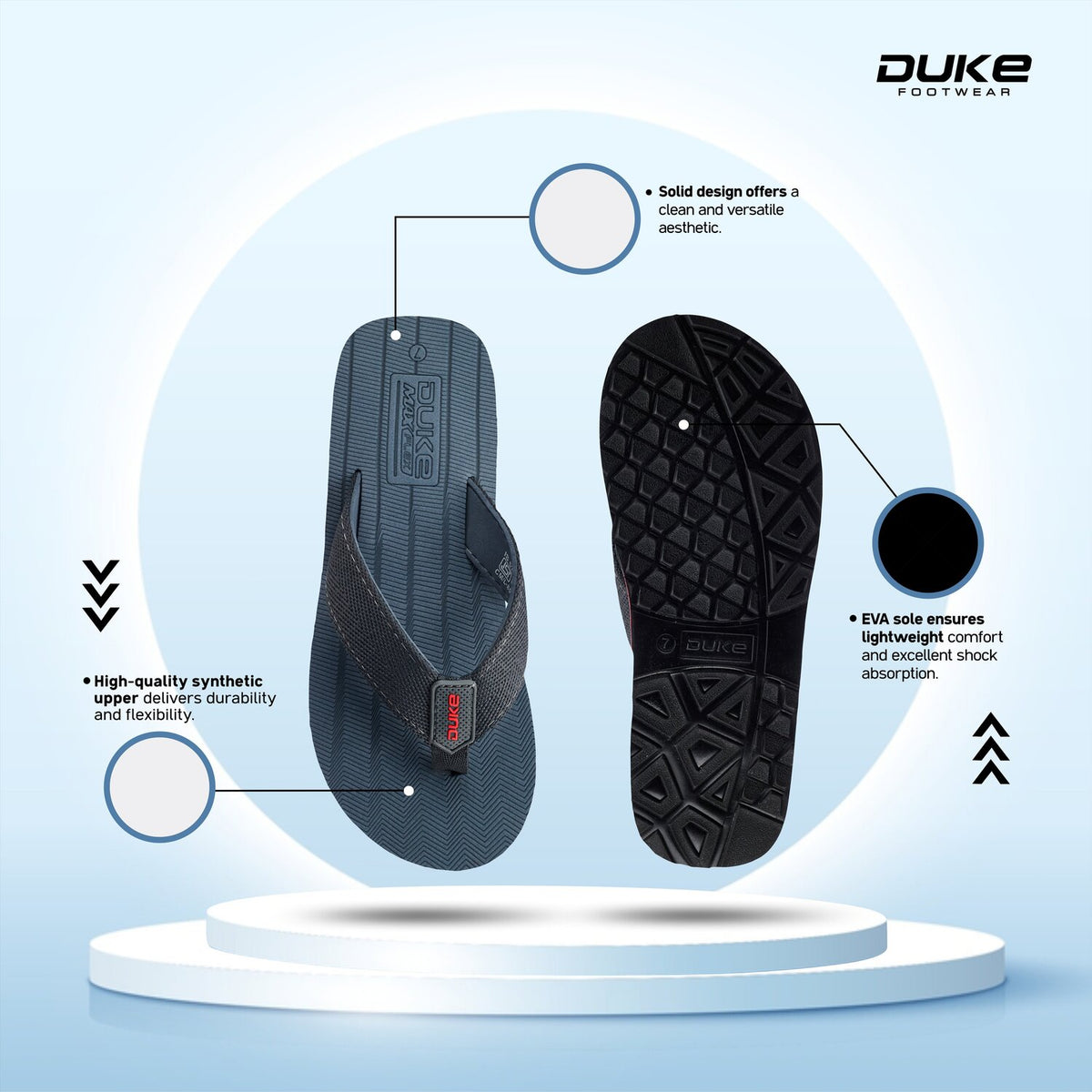 Duke Mens Shadowstride Flip-Flops (FWC6214)