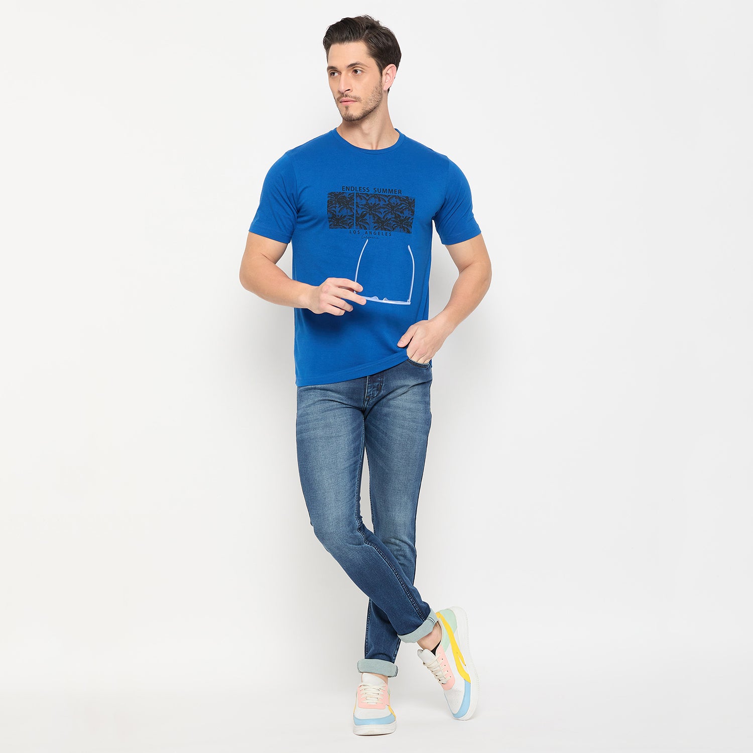 Duke Urban Men Half Sleeve Cotton Pack of 3 T-shirts  (ONSDVP42)