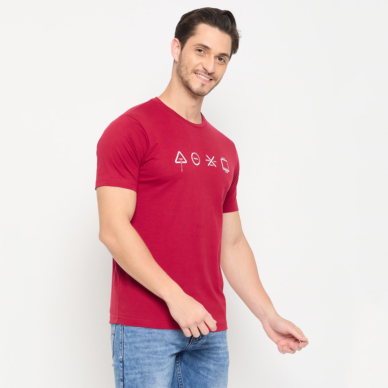 Duke Urban Men Half Sleeve Cotton Pack of 3 T-shirts  (ONSDVP42)