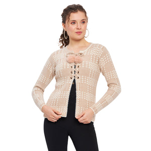 Duke Stardust Women Full Sleeve Self Design Cardigan (SDS1047)