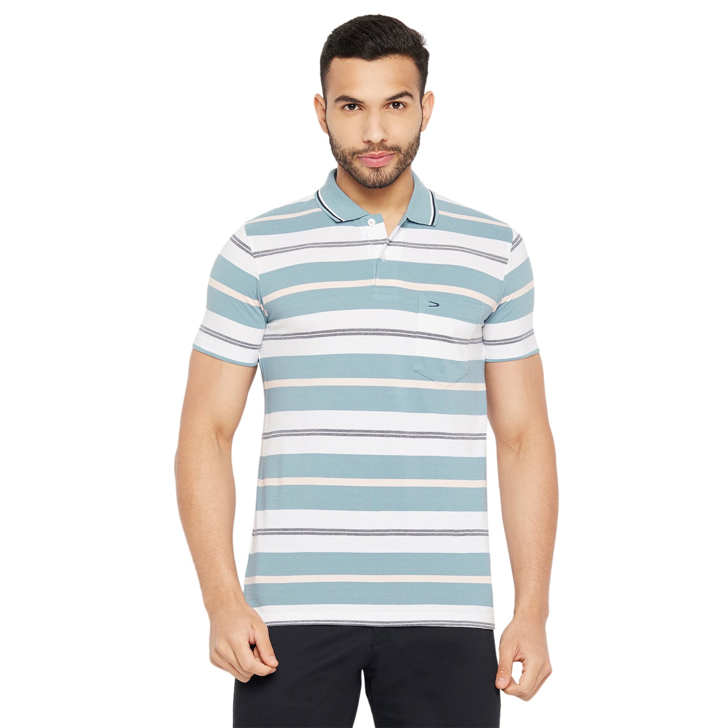 Duke Stardust Men Half Sleeve Polo Neck Cotton T-shirt (1219)