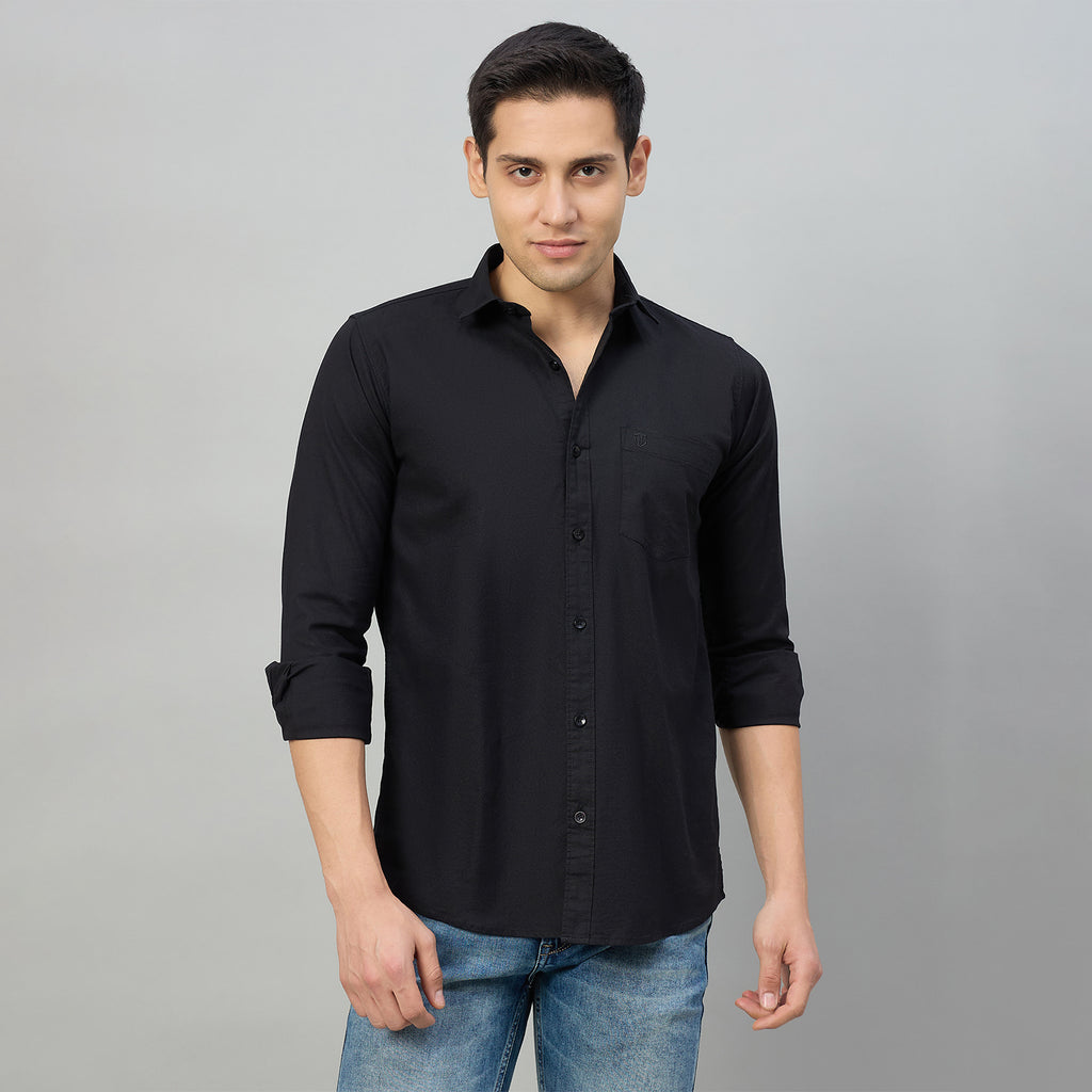 Duke Men Slim Fit Full Sleeve Short Style Cotton Shirt (SDO8PLOF)