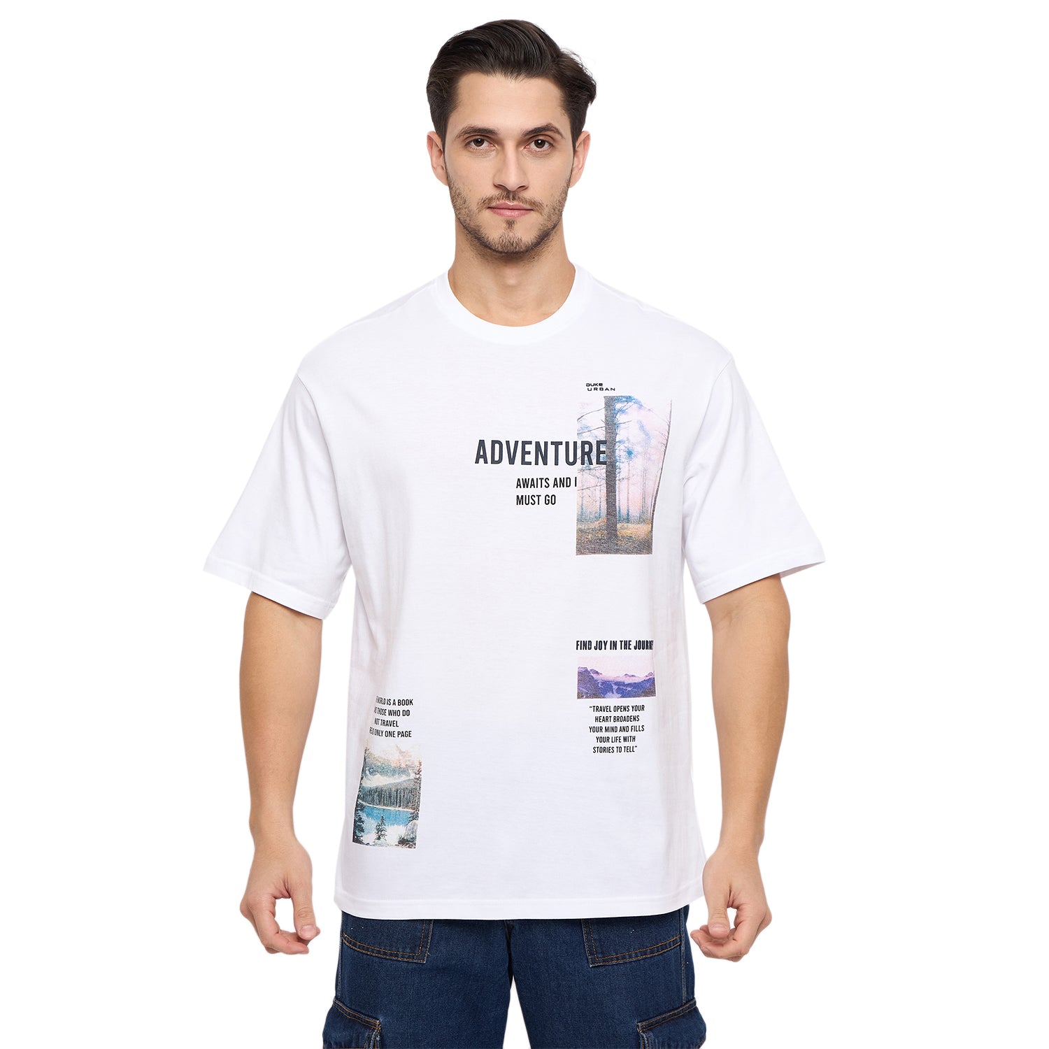 Duke Urban Men Half Sleeve Cotton T-shirt (LF7234)