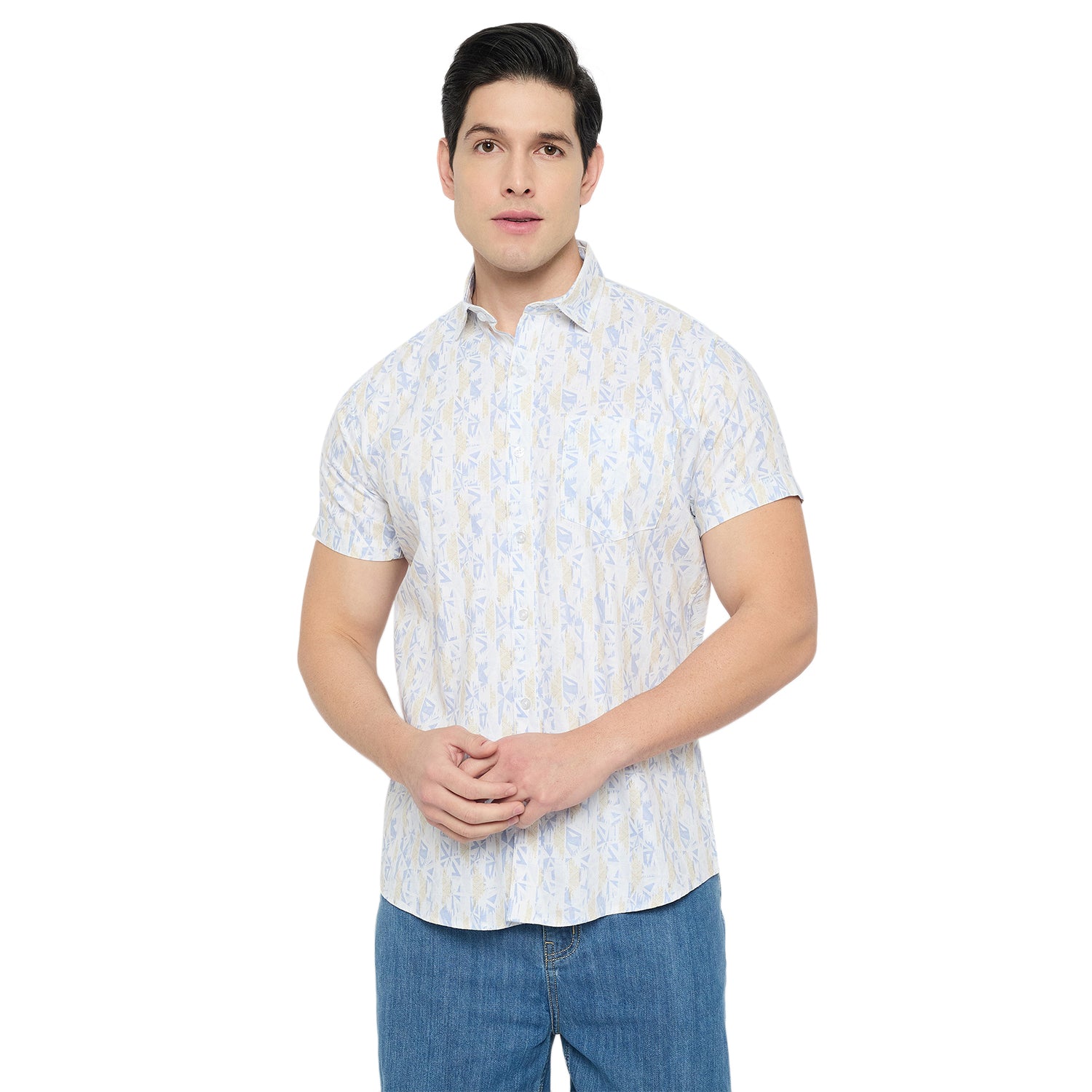 Duke Urban Men Half Sleeve Cotton Shirt (SDO4PRAI)