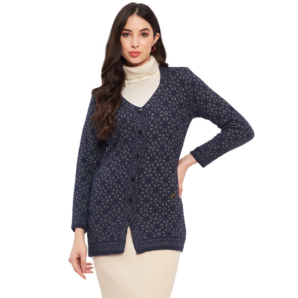 Duke Urban Women Full Sleeve Self Design Cardigan (SDS954)
