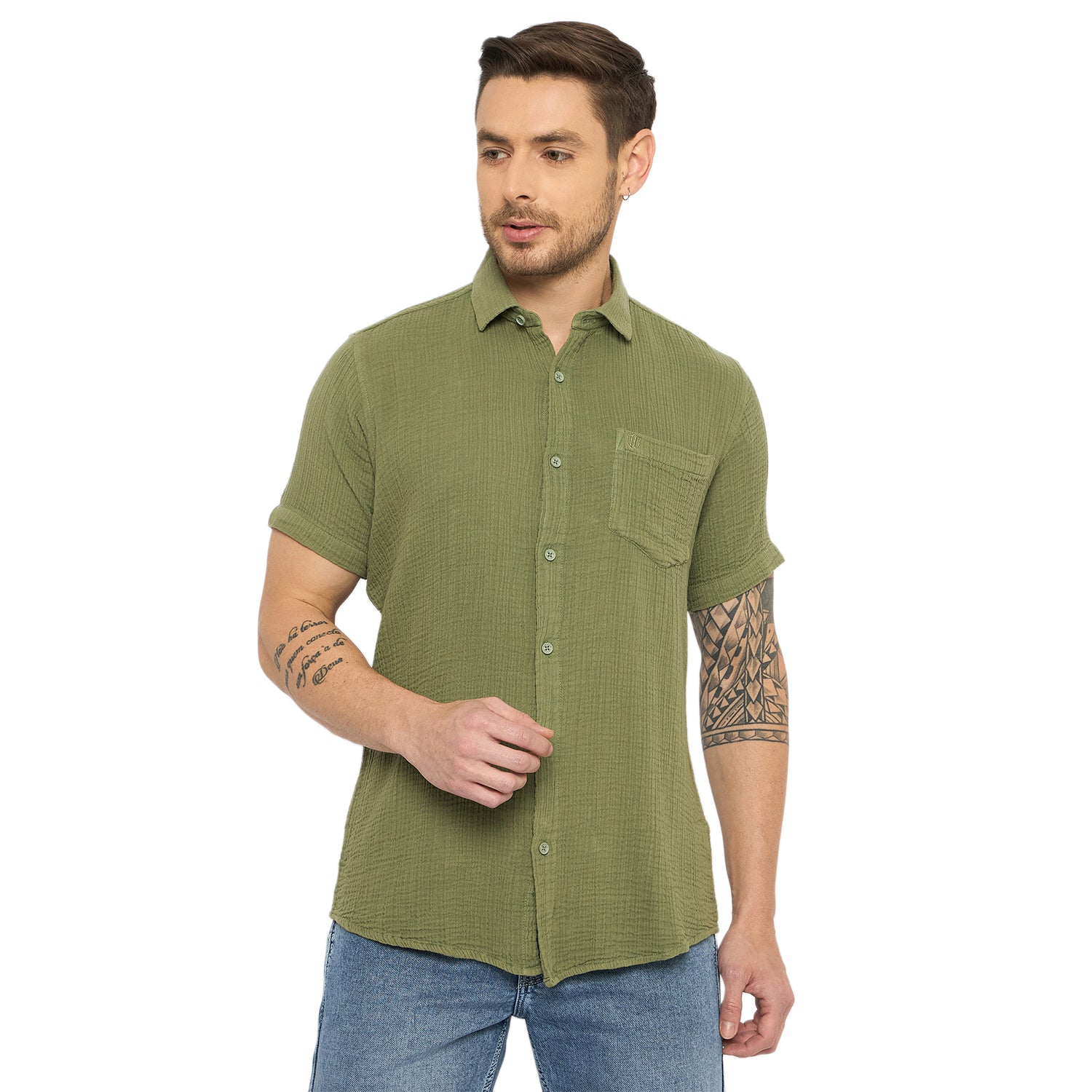 Duke Urban Men Half Sleeve Cotton Shirt (SDO2PLA)