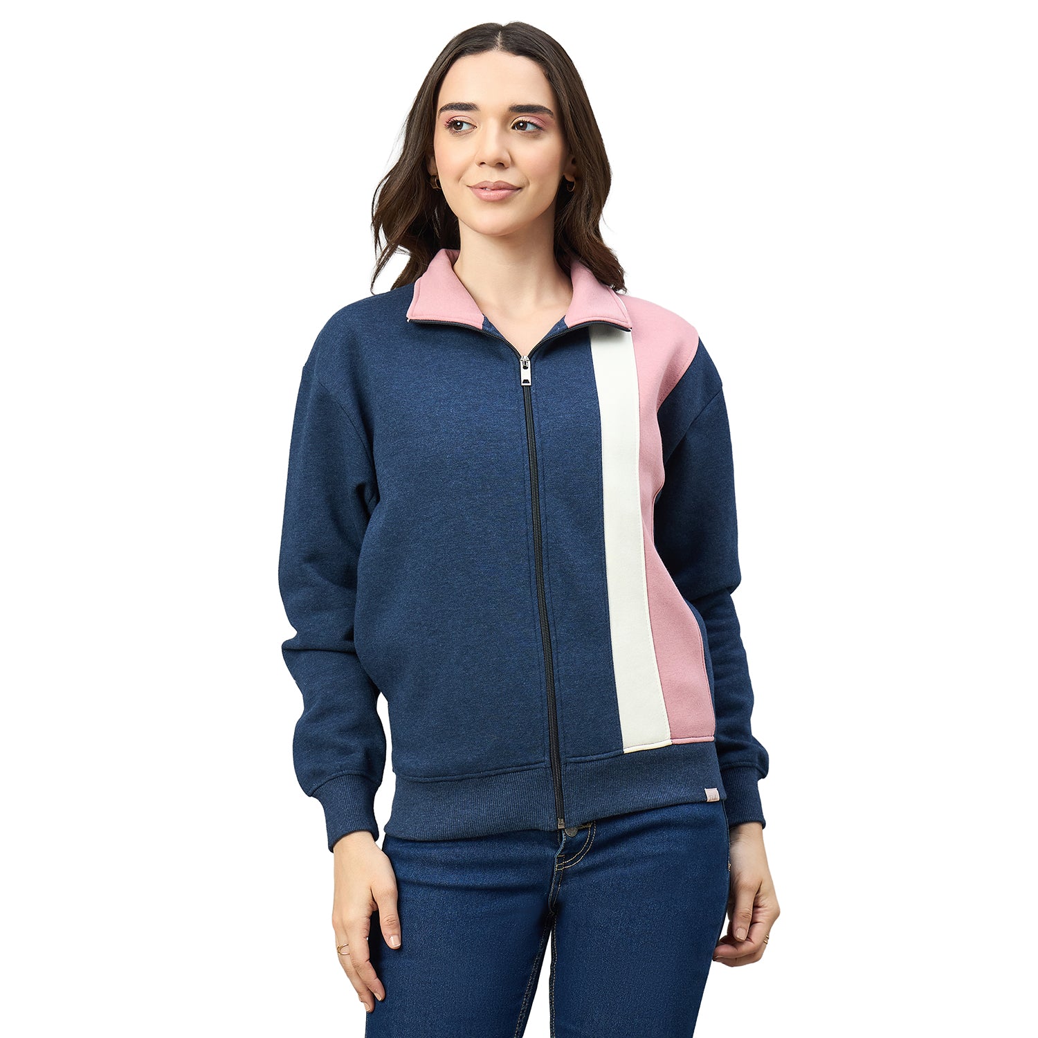 Duke Urban Women Full Sleeve Collared Sweatshirt (LFX5006S)
