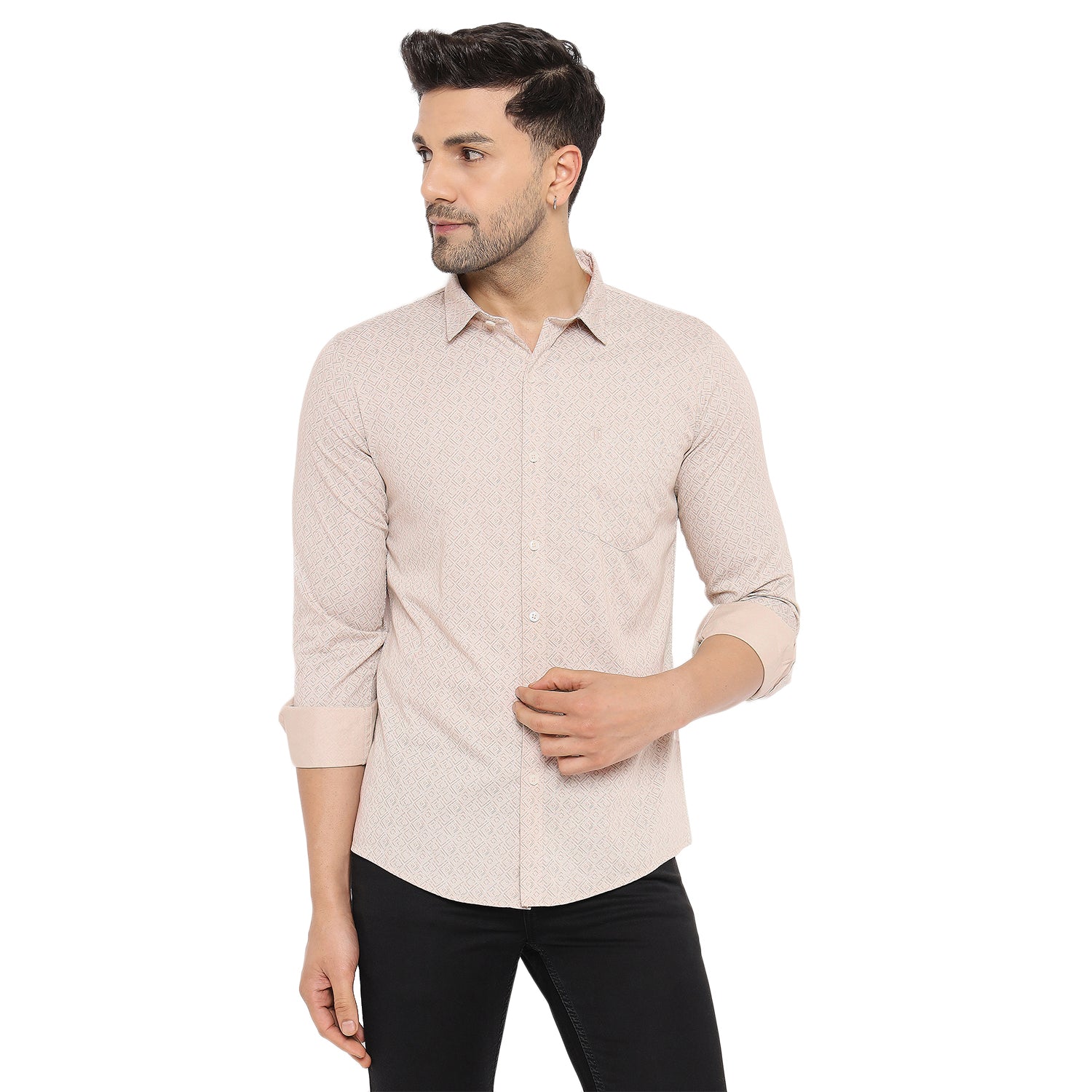 Duke Urban Men Full Sleeve Self Design Cotton Shirt (SDO7PRC)