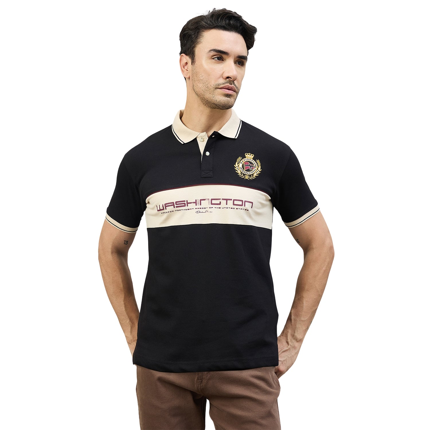 Duke Urban Men Half Sleeve Cotton Smart Fit Casual T-shirt (LF7970)