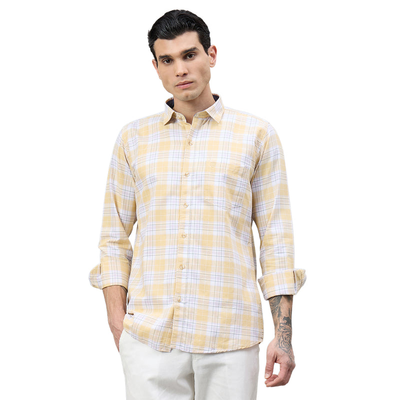 Duke Urban Men Checkered Full Sleeve Spread Collar Slim Shirt (SDO8CKBH)