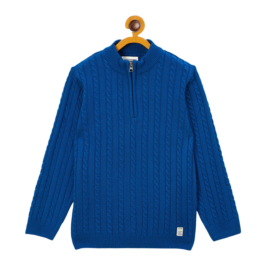 Duke Urban Boys Half Zip Full Sleeve Regular Sweater (S3621)