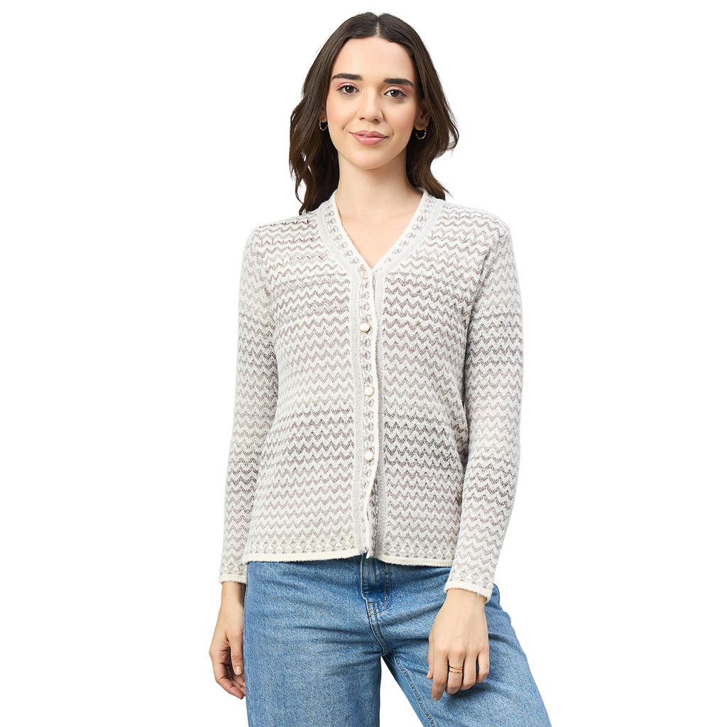Duke Urban Women Full Sleeve V Neck Regular Sweater (SDS1425)