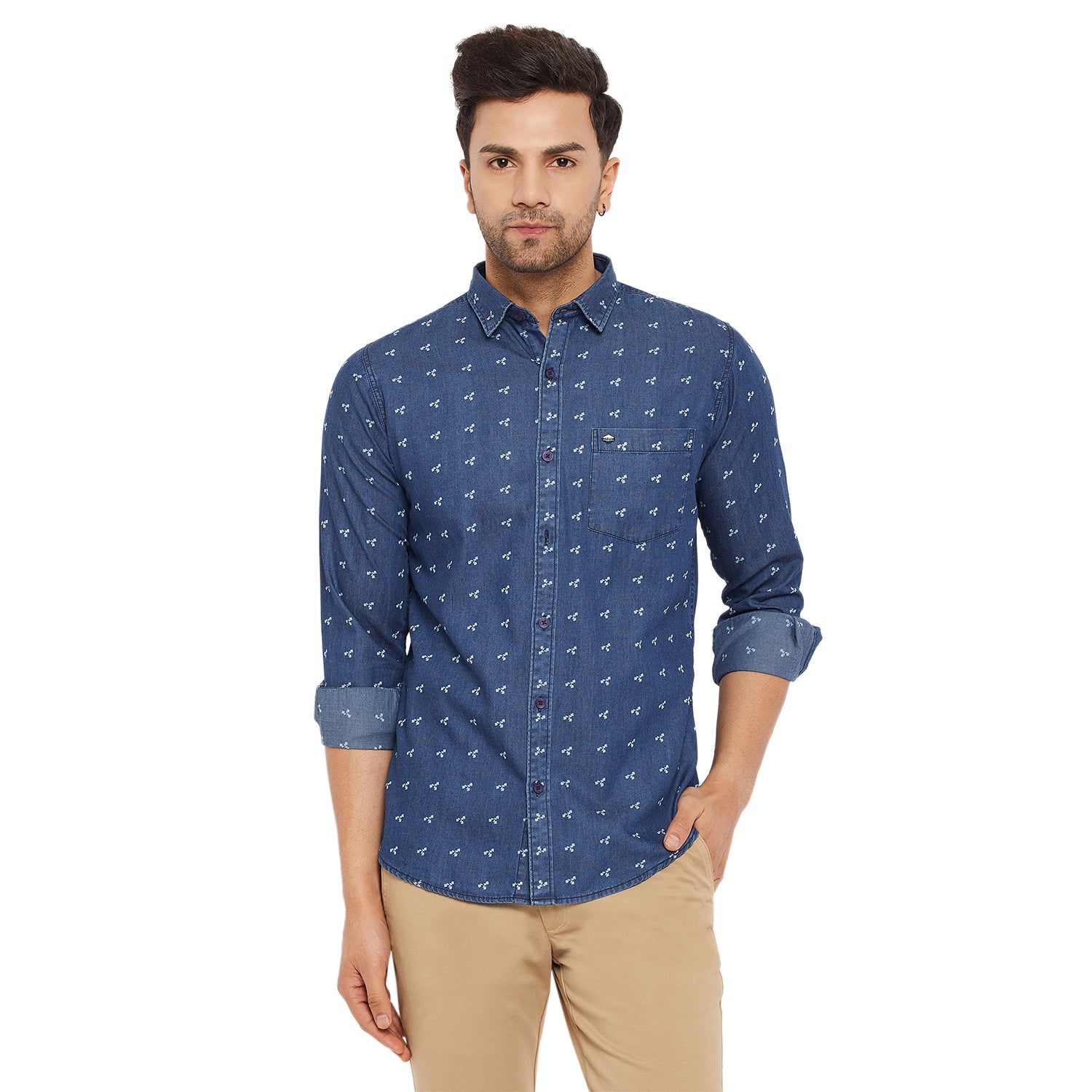 Duke Men Stardust Cotton Full Sleeve Shirt (SDO8910R)