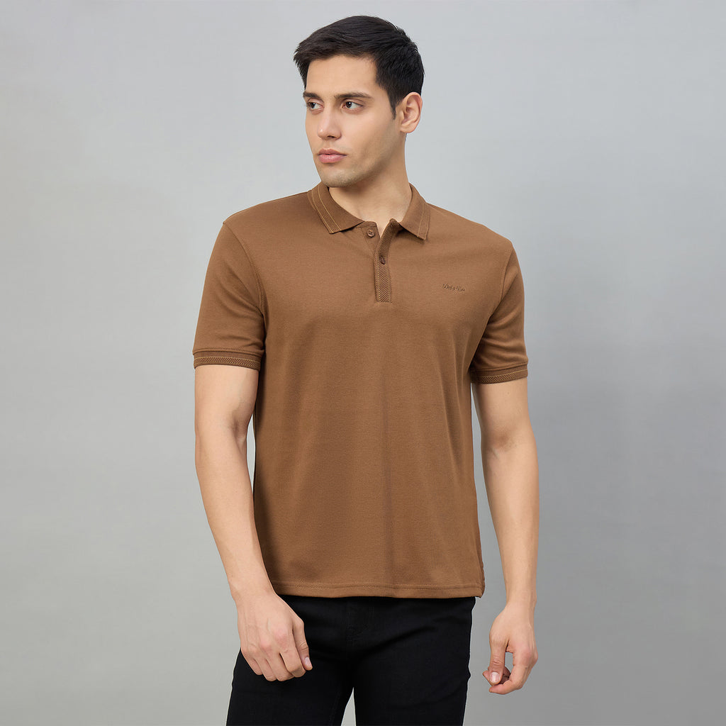 Duke Men Half Sleeve Cotton Regualr Fit Casual T-shirt (LF7888)