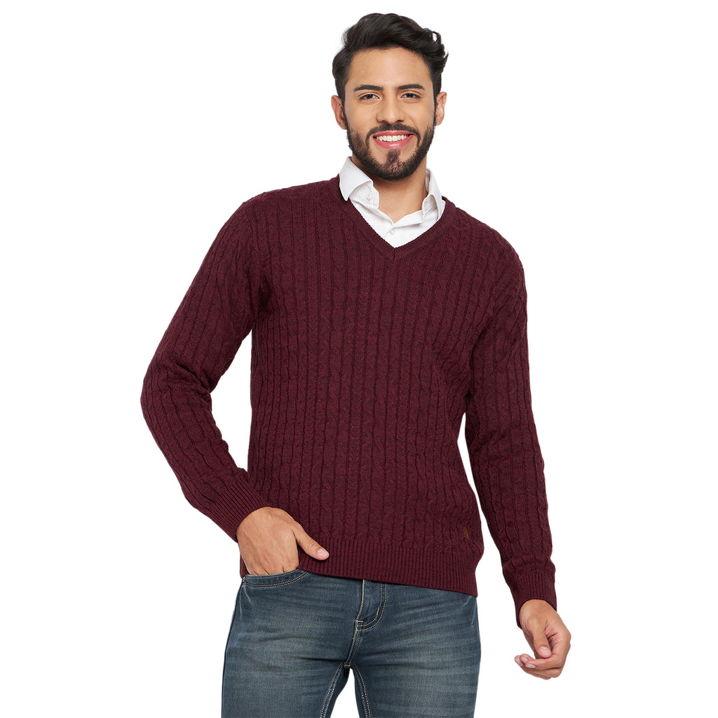 Duke Stardust Men Full Sleeve V Neck Sweater (SDS2046)