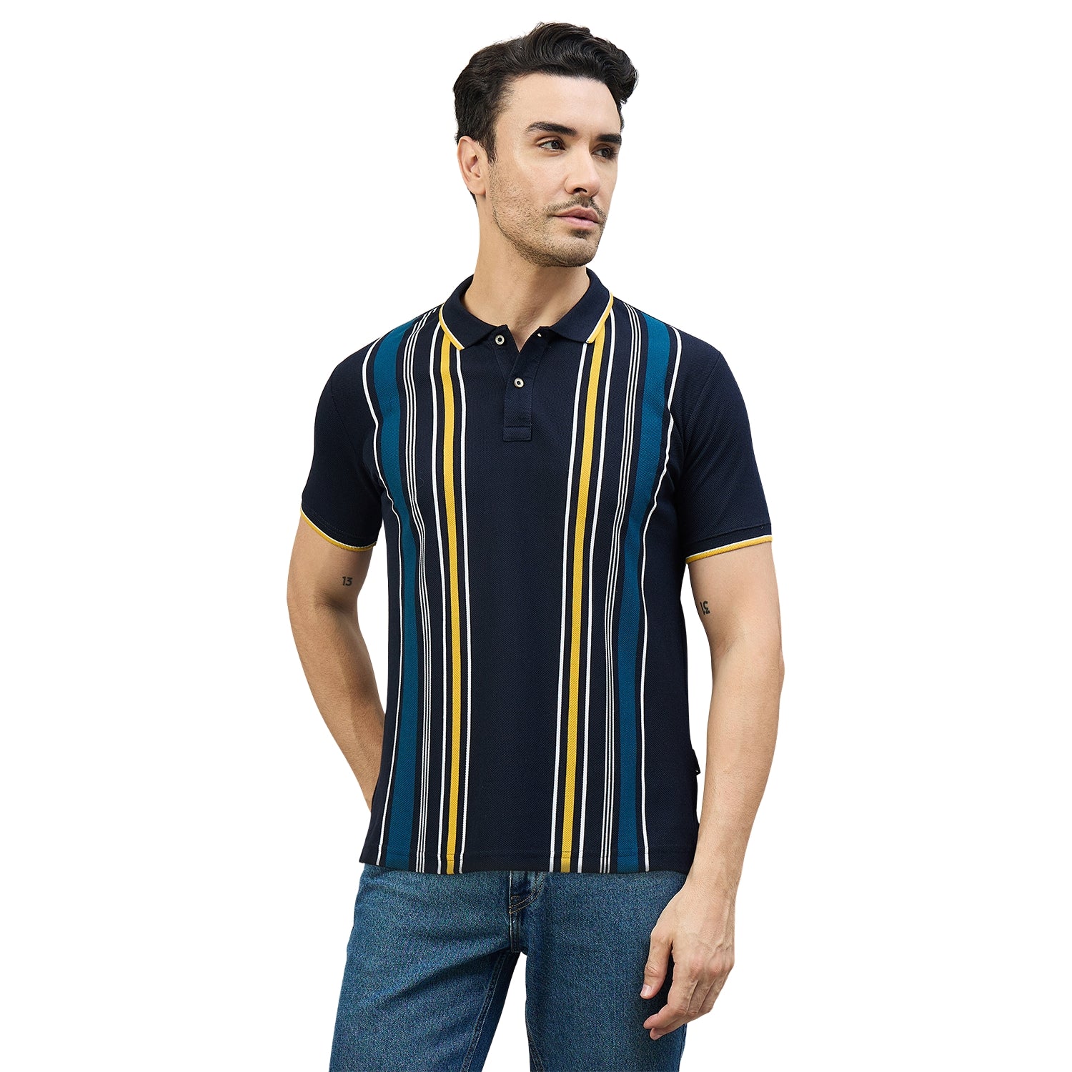 Duke Urban Men Half Sleeve Cotton Smart Fit Casual T-shirt (LF7966)