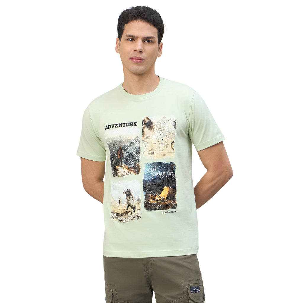Duke Urban Men Graphic Print Half Sleeve Round Neck Casual Tshirt (LF7507)