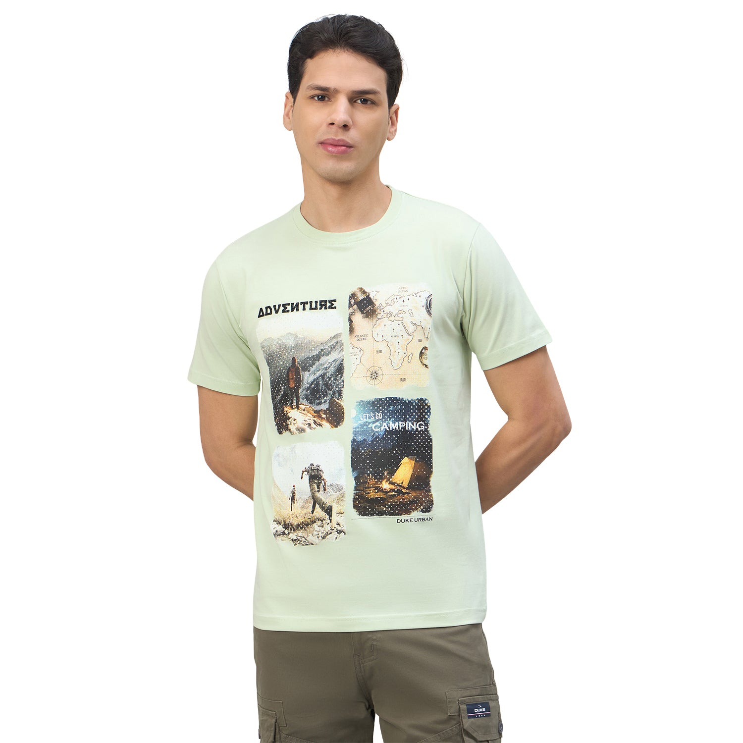 Duke Urban Men Graphic Print Half Sleeve Round Neck Casual Tshirt (LF7507)