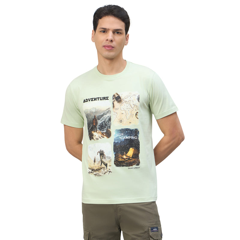 Duke Urban Men Graphic Print Half Sleeve Round Neck Casual Tshirt (LF7507)