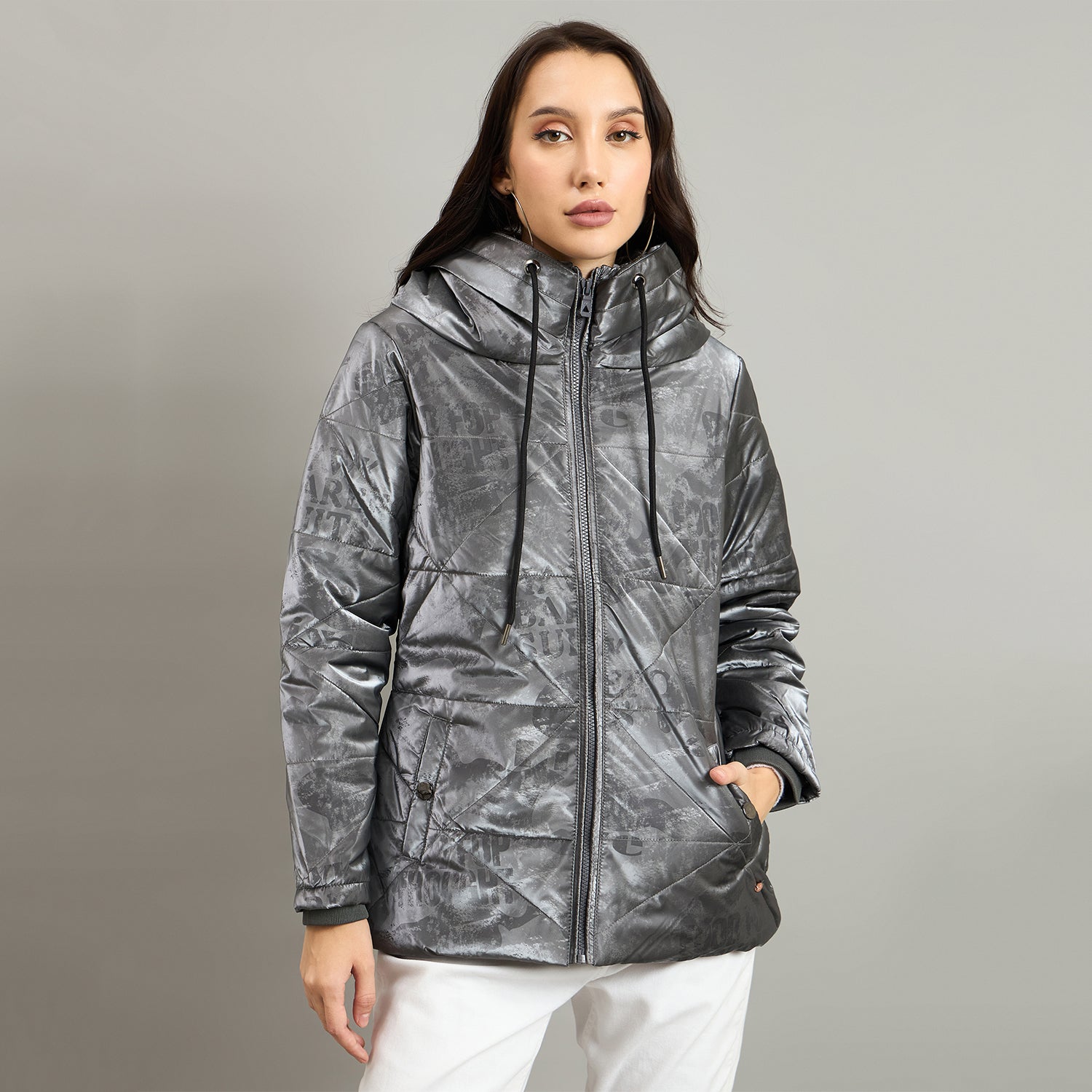 Duke Urban Women Short Style Hooded Bomber Jacket (SDZ4169)