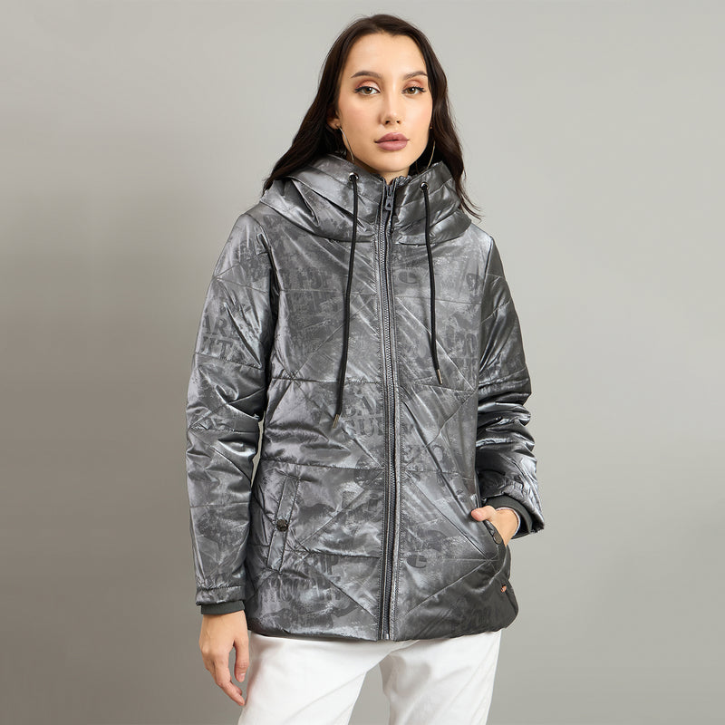 Duke Urban Women Short Style Hooded Bomber Jacket (SDZ4169)