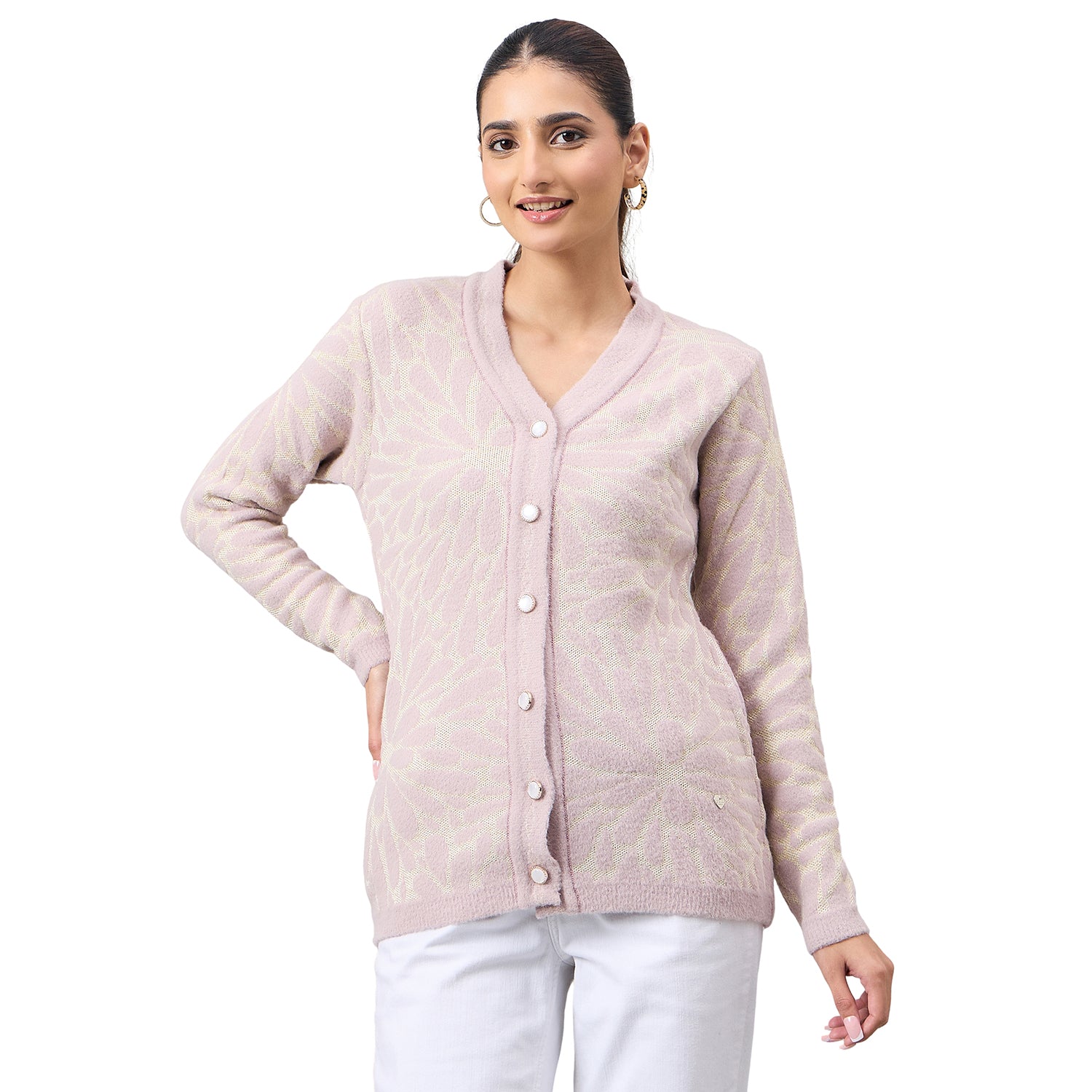 Duke Urban Women Full Sleeve Front Open Regular Cardigan (SDS1366)