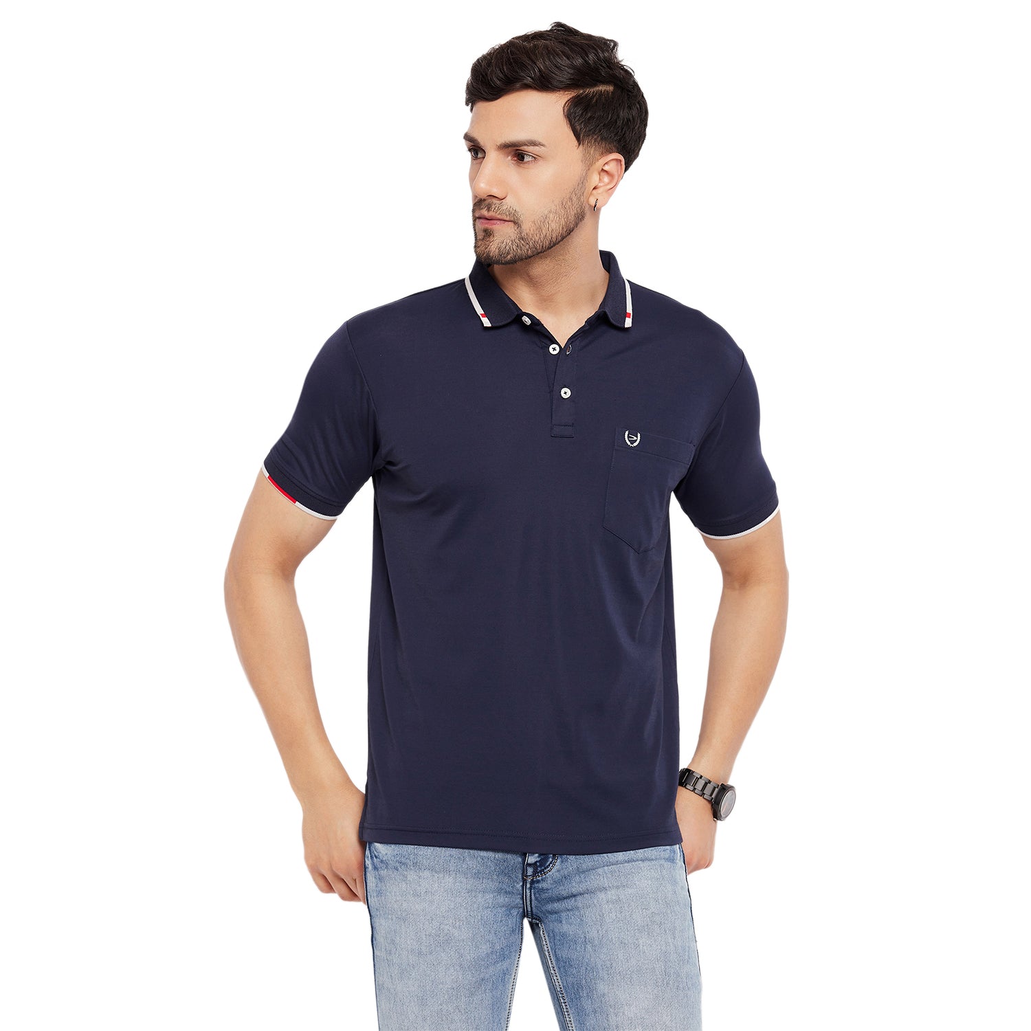 Duke Stardust Men Half Sleeve Polo Neck Cotton T-shirt (1700)