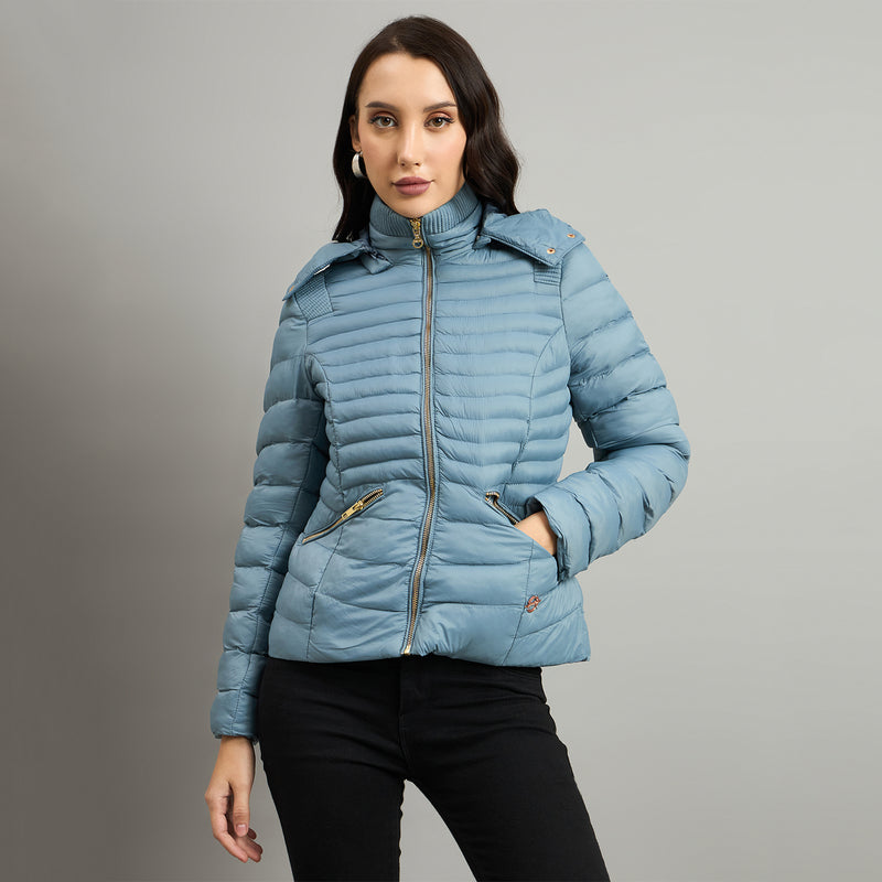 Duke Urban Women Short Style Hooded Bomber Jacket (SDZ4040R)