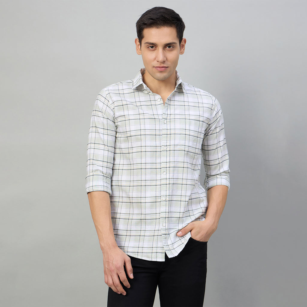 Duke Men Slim Fit Full Sleeve Oxford Cotton Shirt (SDO5CKDB)