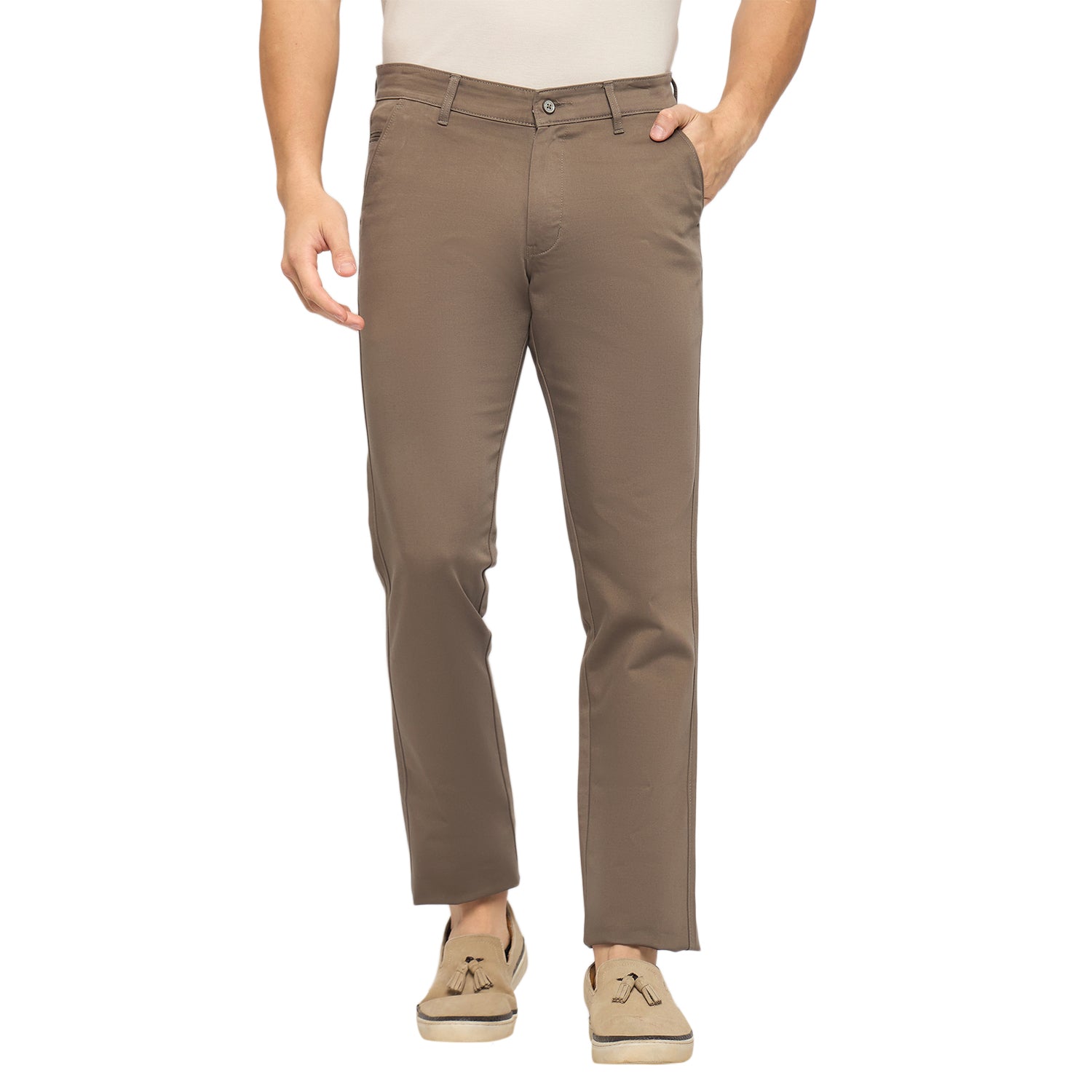 Duke Urban Men Flatfront Narrowfit Chinos Trousers (SDT4585)