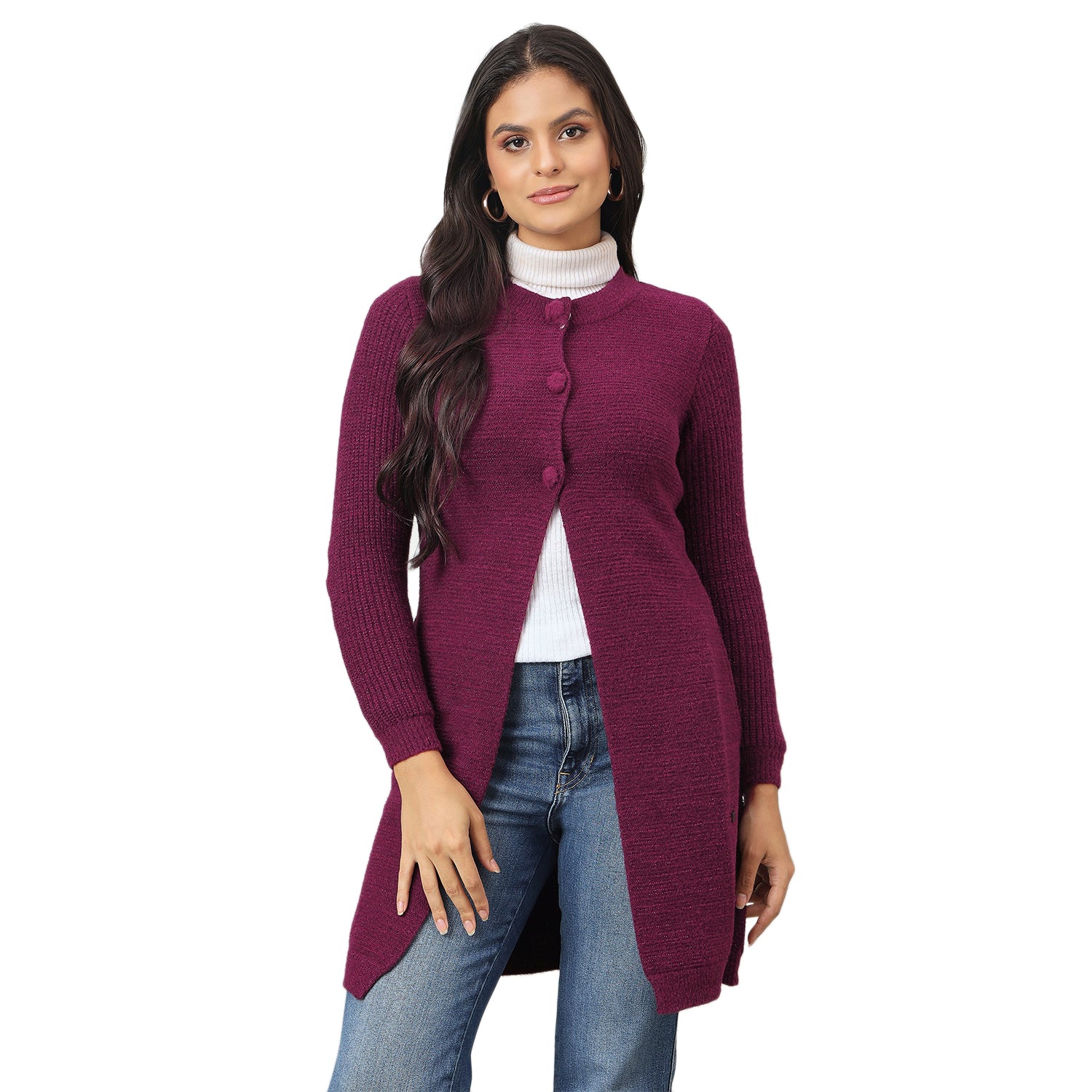 Duke Urban Women Long Coat Regular Sweater (SDS1307)