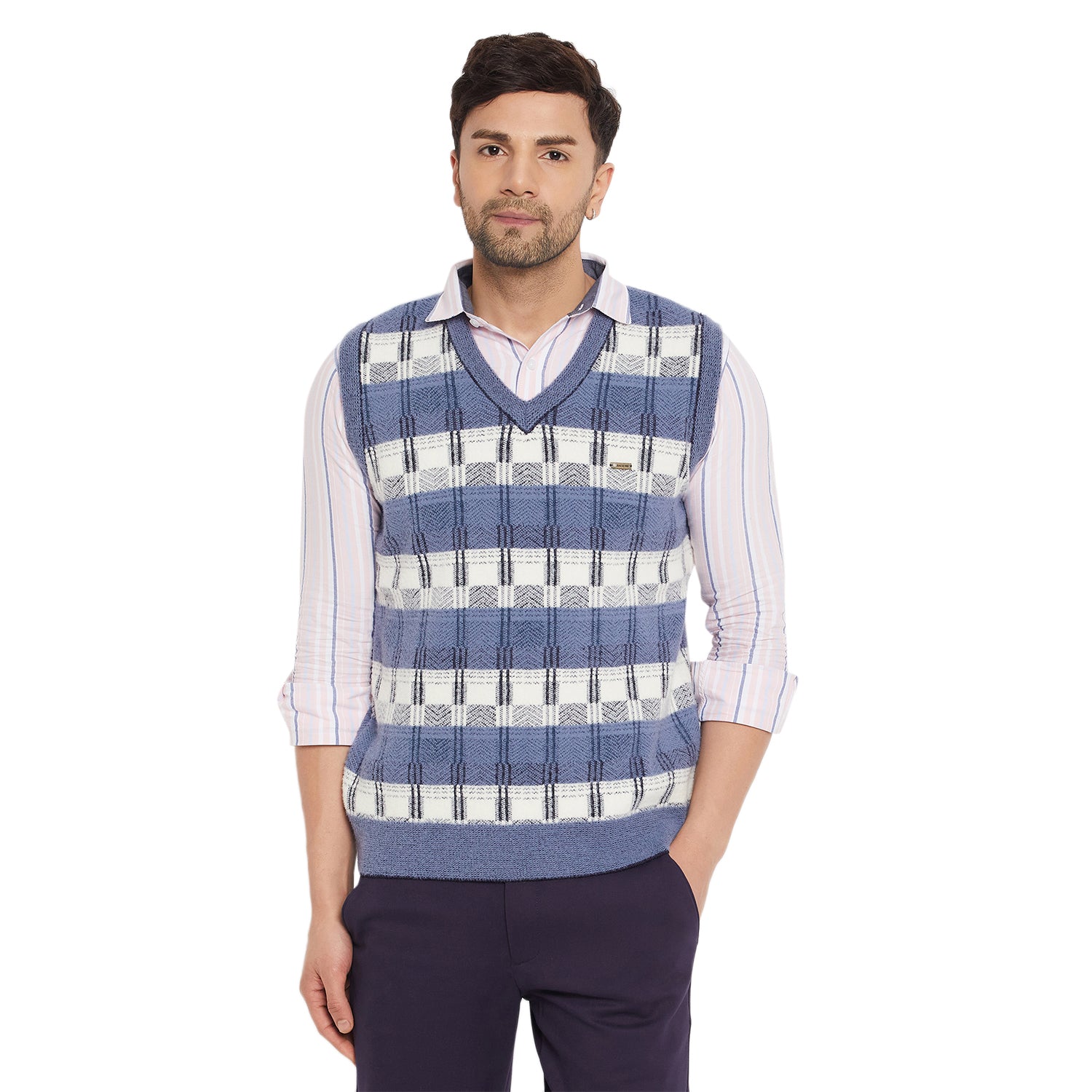 Duke Urban Men Sleeveless V-Neck Sweater (SDS2164)