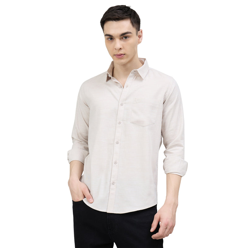 Duke Urban Men Solid Full Sleeve Spread Collar Slim Shirt (SDO7PLDI)