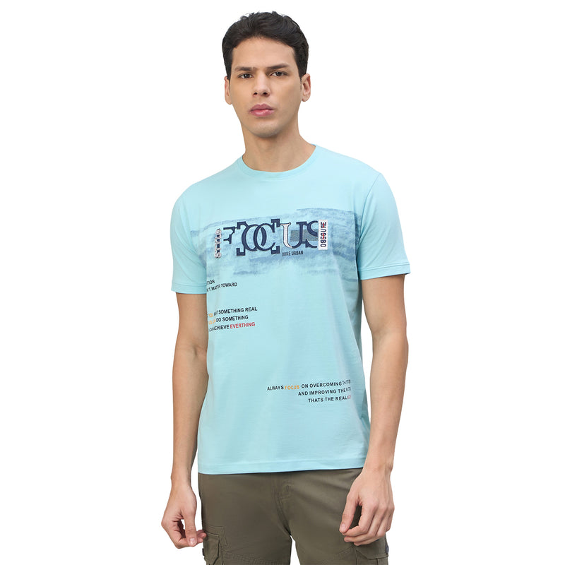 Duke Urban Men Graphic Print Half Sleeve Round Neck Casual Tshirt (LF7525)