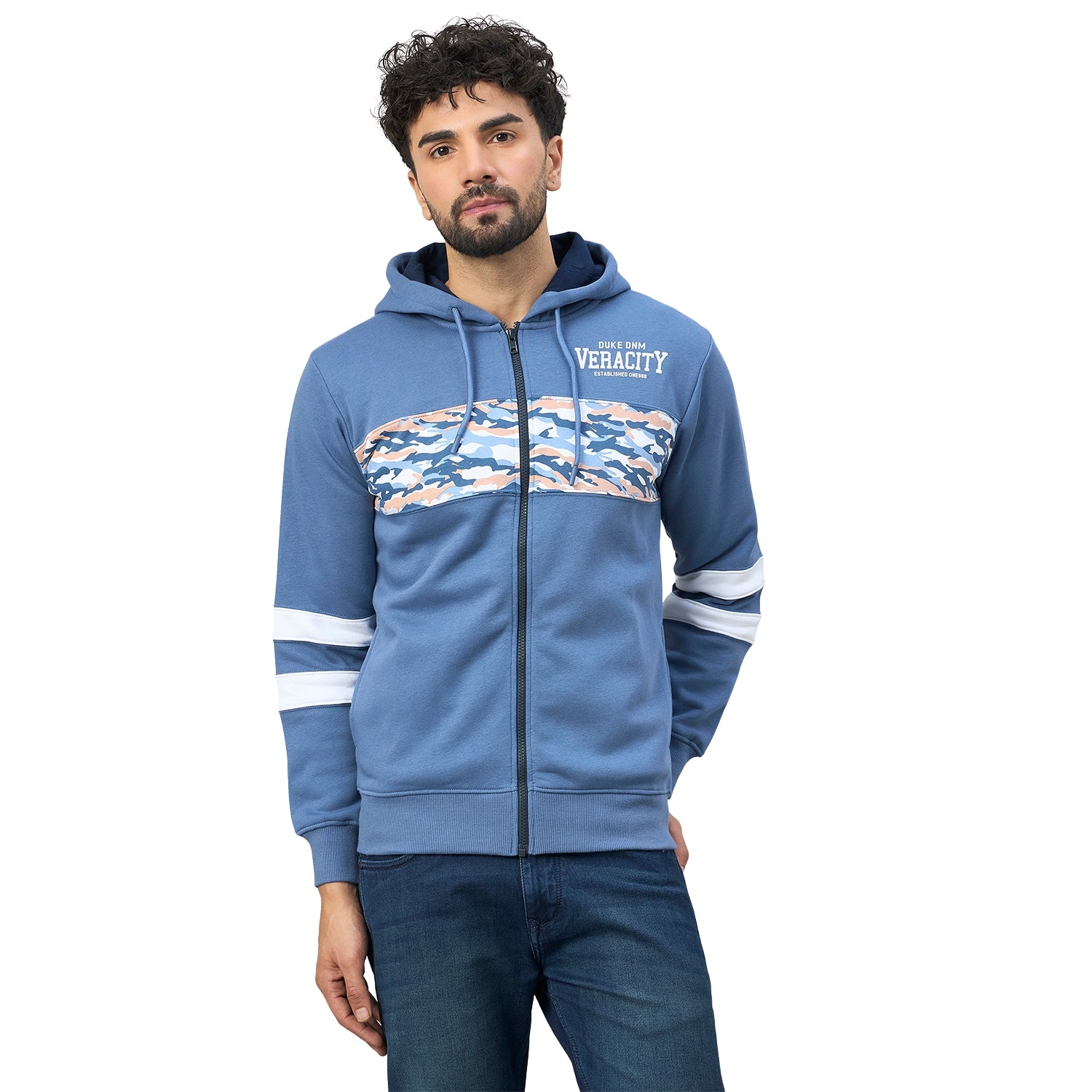 Duke Urban Men Full Zip Regular Sweathirt (LF6447)