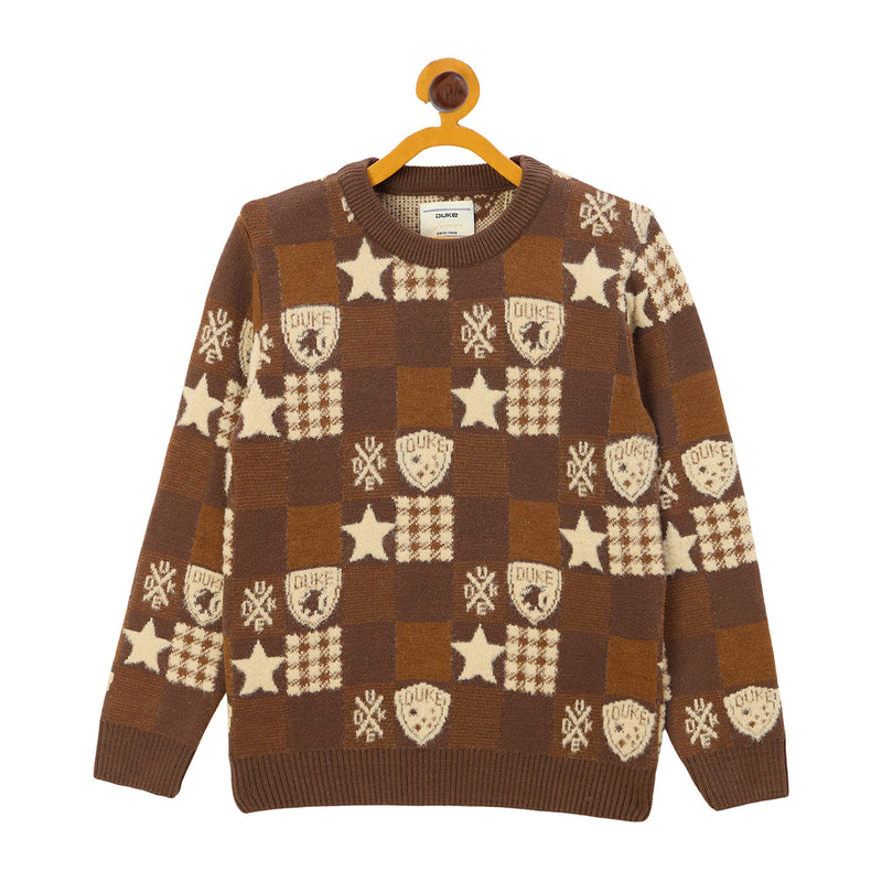 Duke Urban Boys Round Neck Full Sleeve Regular Sweater (S3632)