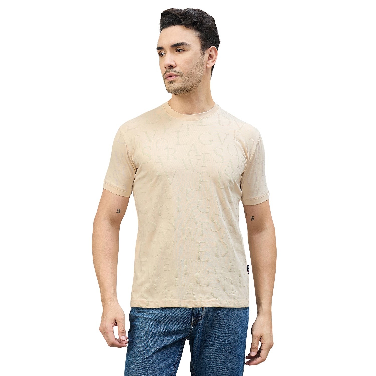 Duke Urban Men Half Sleeve Cotton Smart Fit Casual T-shirt (LF6089A)