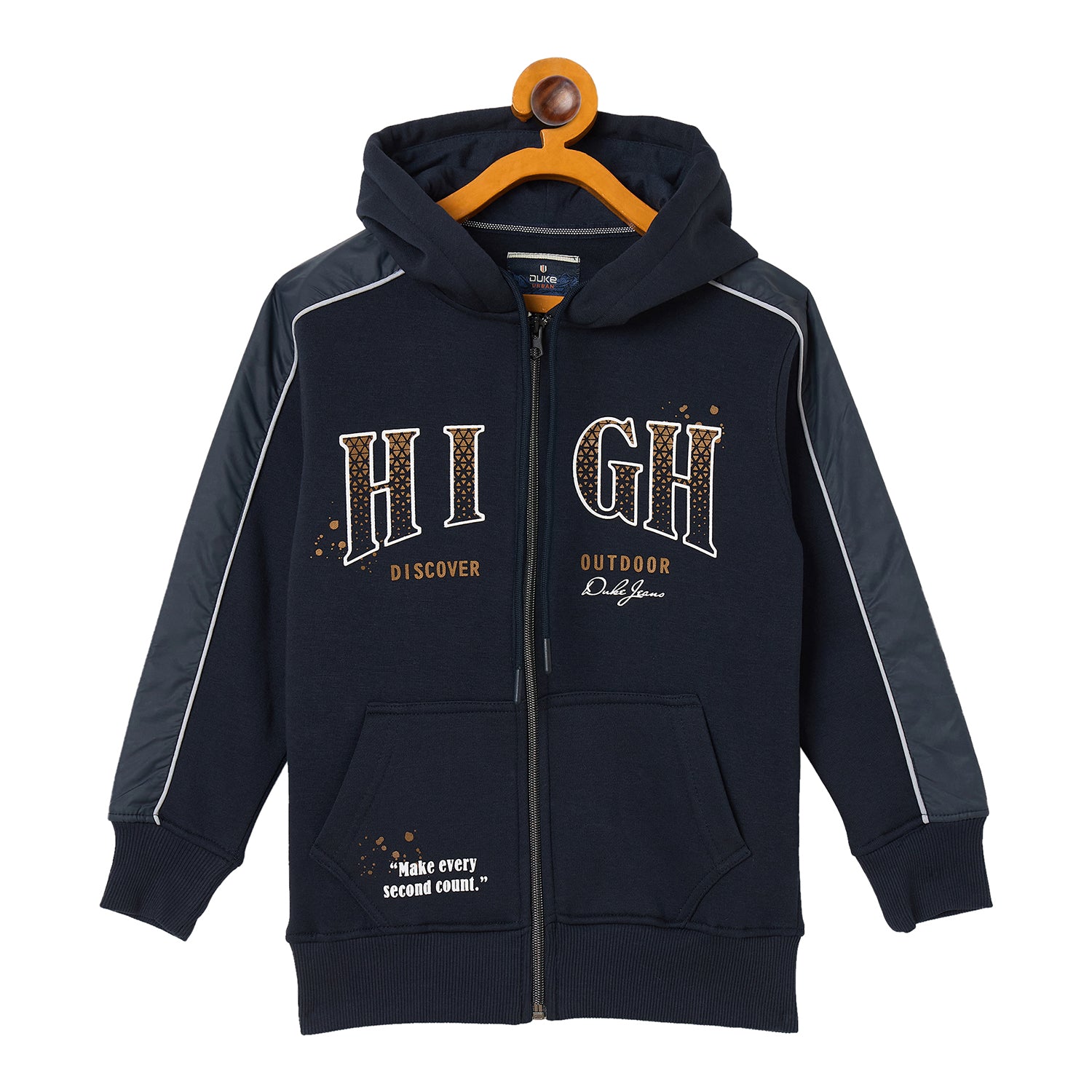 Duke Urban Boys Smart Fit Full Zip Hooded Sweatshirt (LF378)