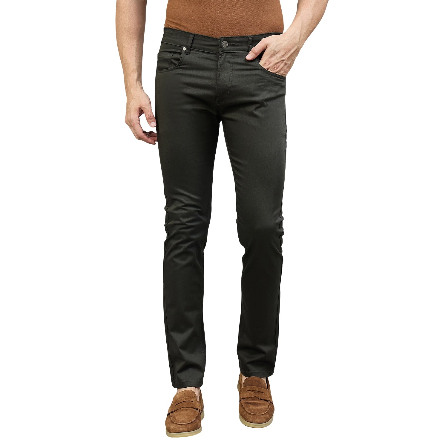 Duke Men Non-Denim Solid Casual Trouser (SDT4666R)