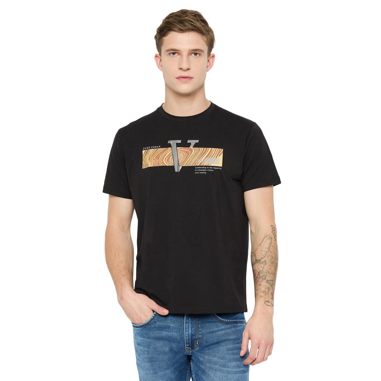 Duke Urban Men Half Sleeve Cotton Tshirt (LF7343)